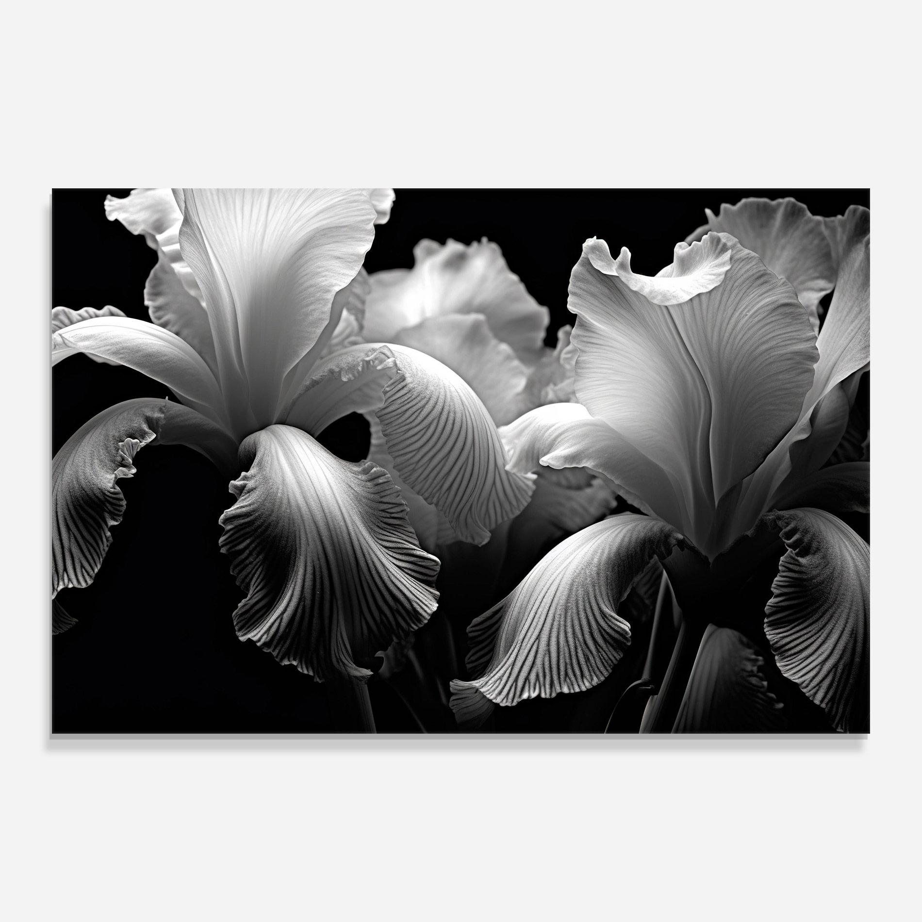 Tablou Sticla Grey Iris Mix mockup 0