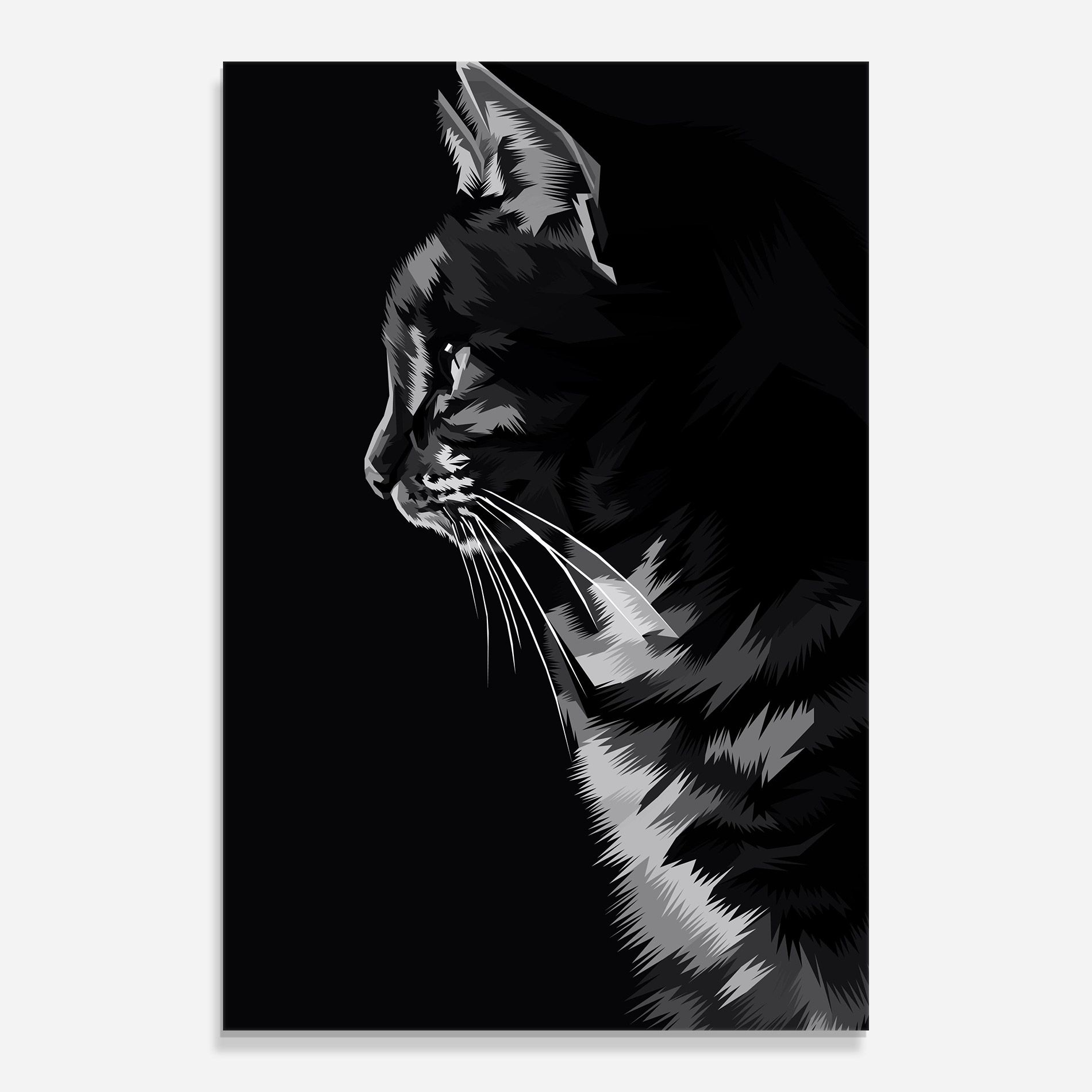 Black Grey Cat mockup 0