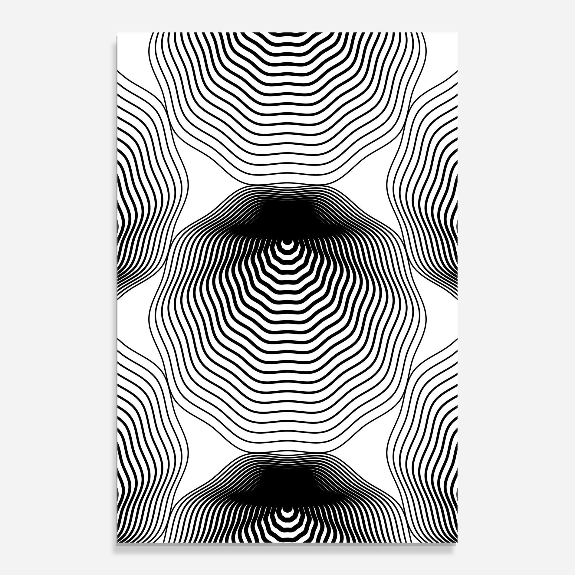 Tablou Sticla Black Line Art mockup 0