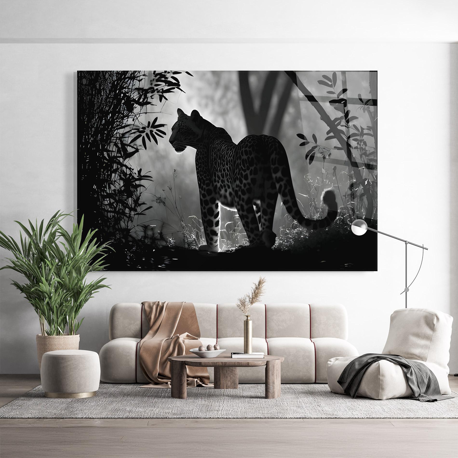 Tablou Sticla Beautiful Grey Animal mockup 9