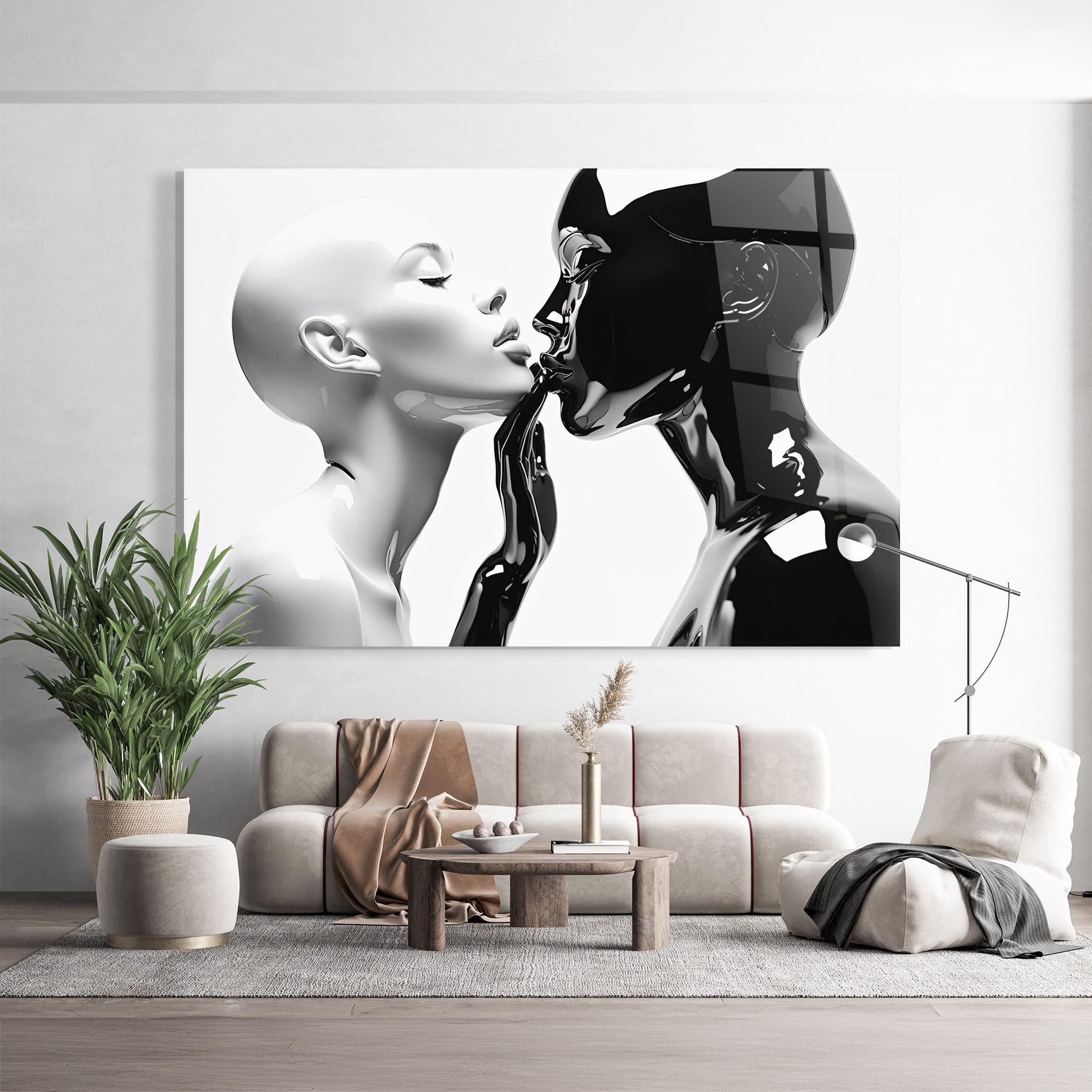 Tablou Sticla Feminine Sculpture mockup 9