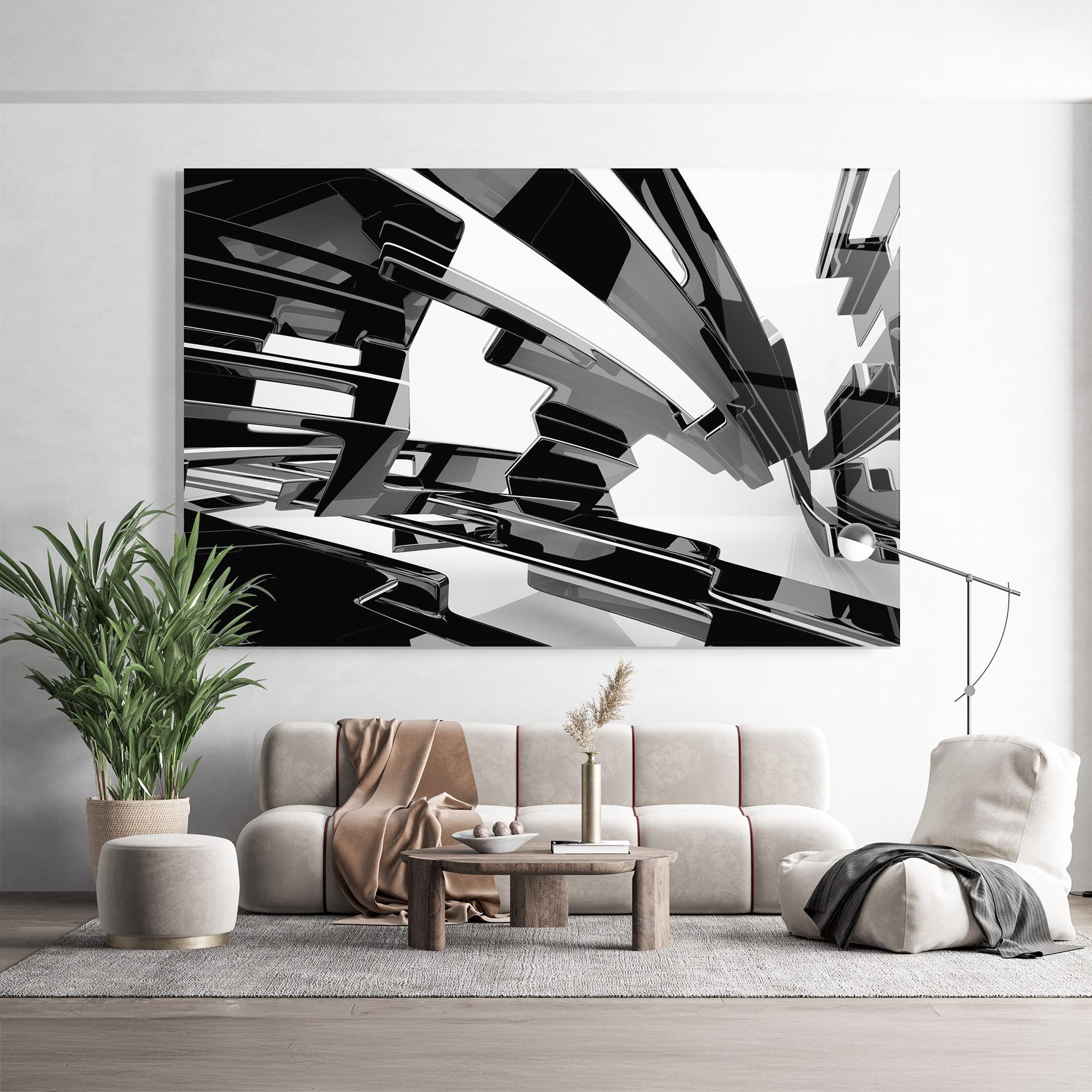 Tablou Sticla Glossy Sculpture mockup 9