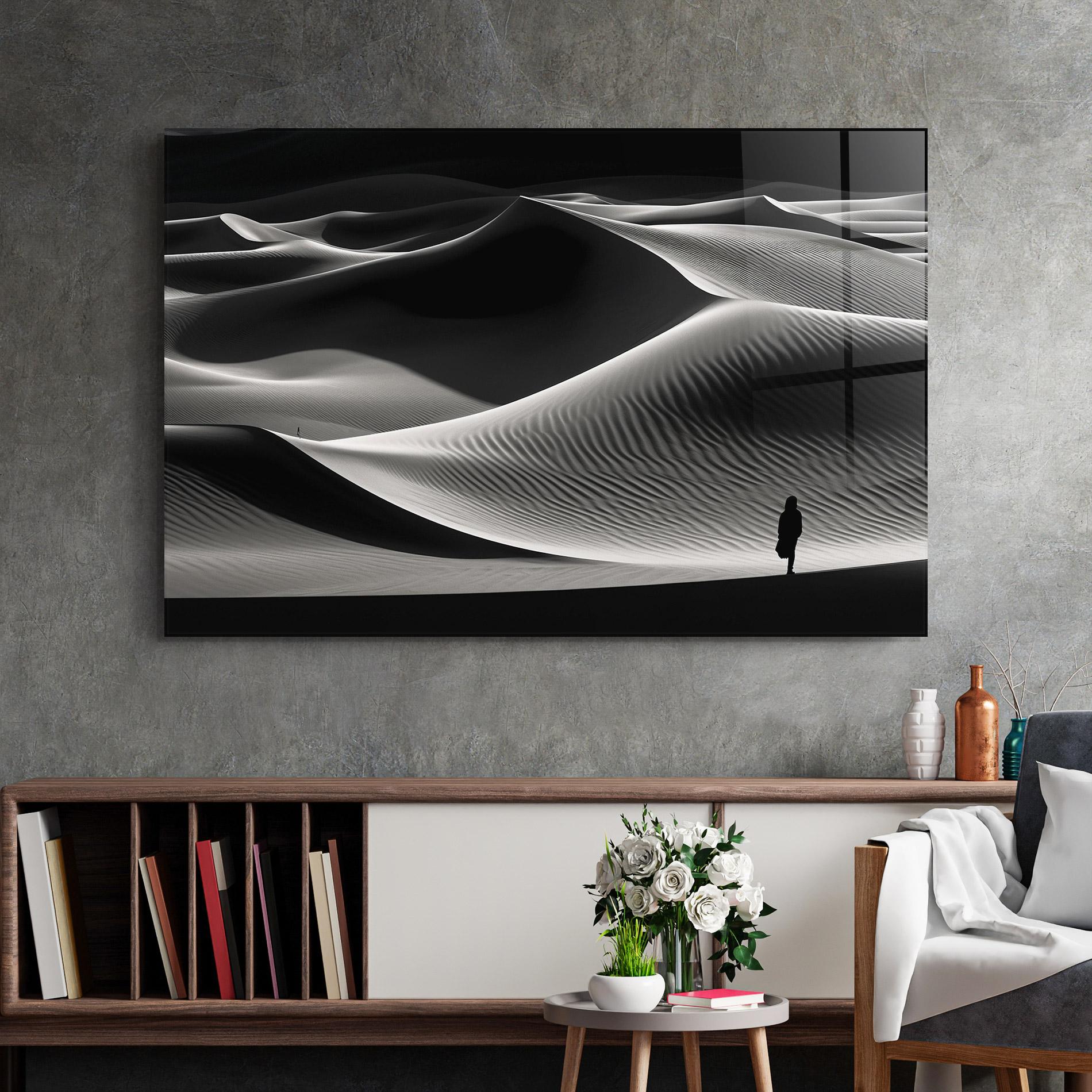 Tablou Sticla Dune Silhouette mockup 2
