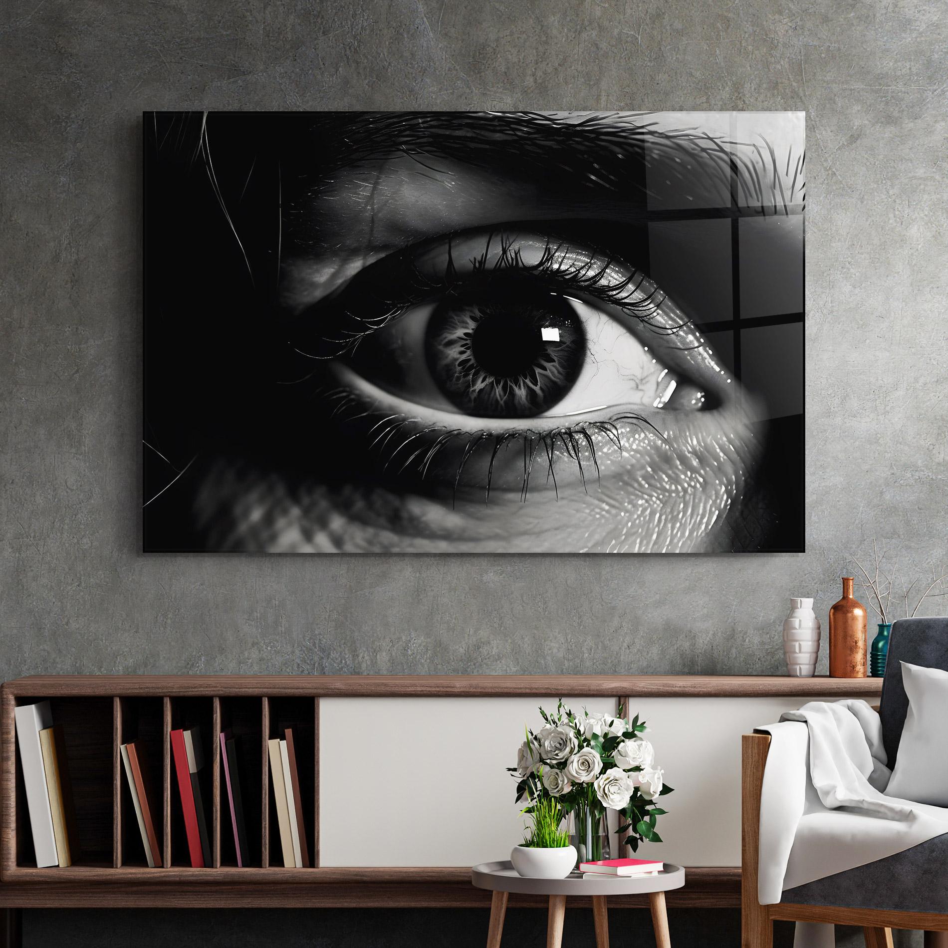 Tablou Sticla Eye Close Up mockup 2