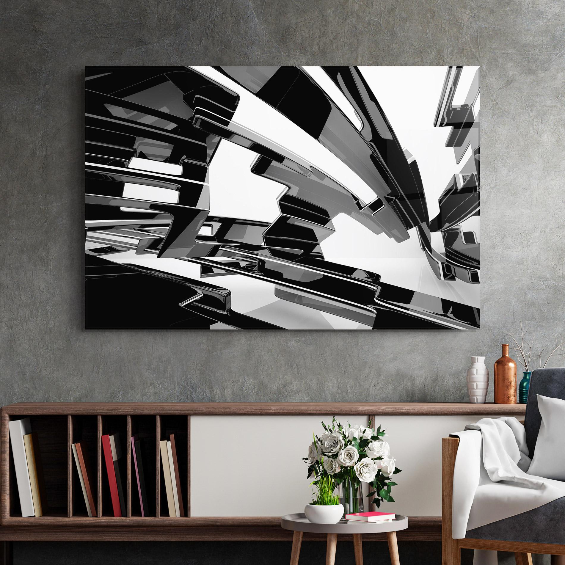 Tablou Sticla Glossy Sculpture mockup 2