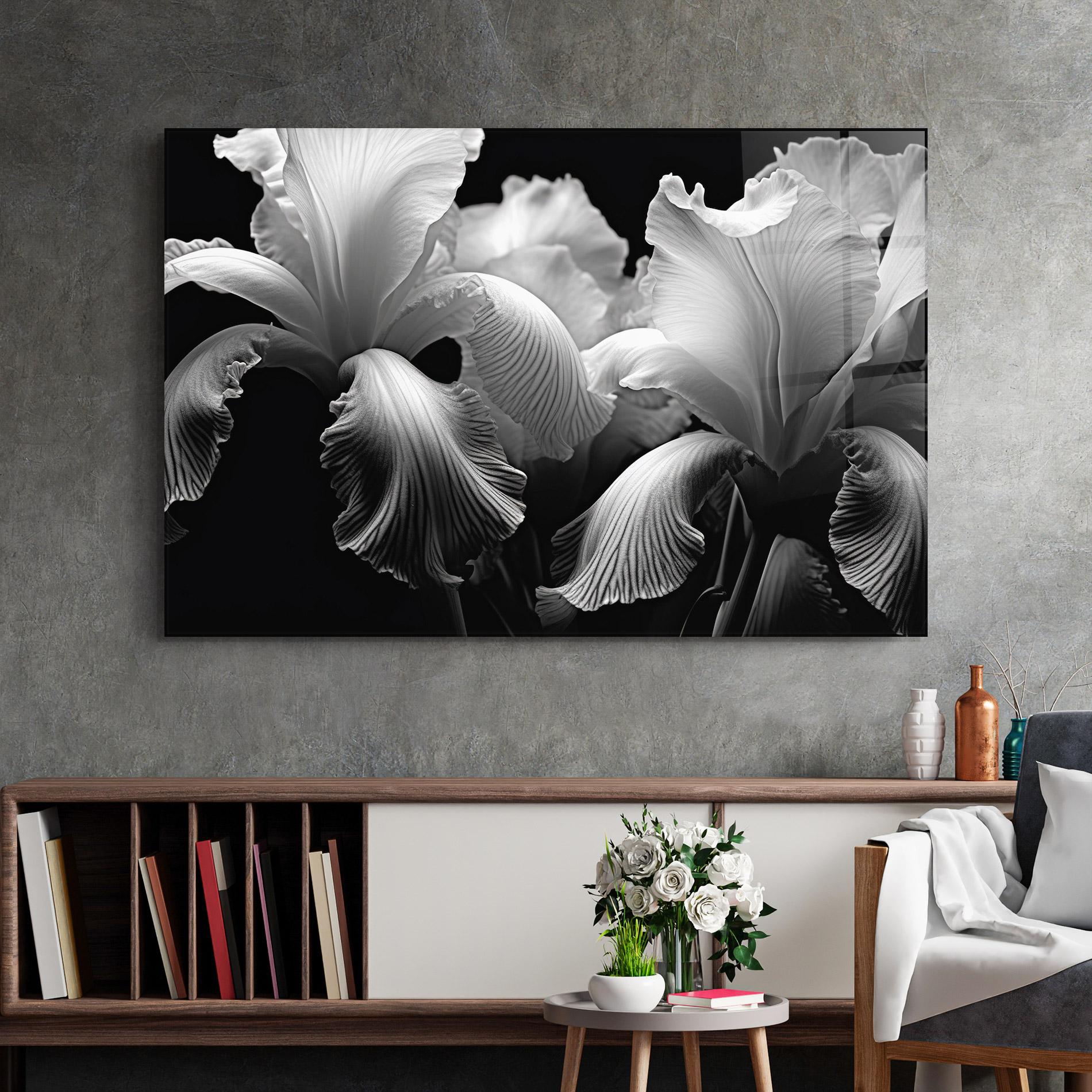 Tablou Sticla Grey Iris Mix mockup 2