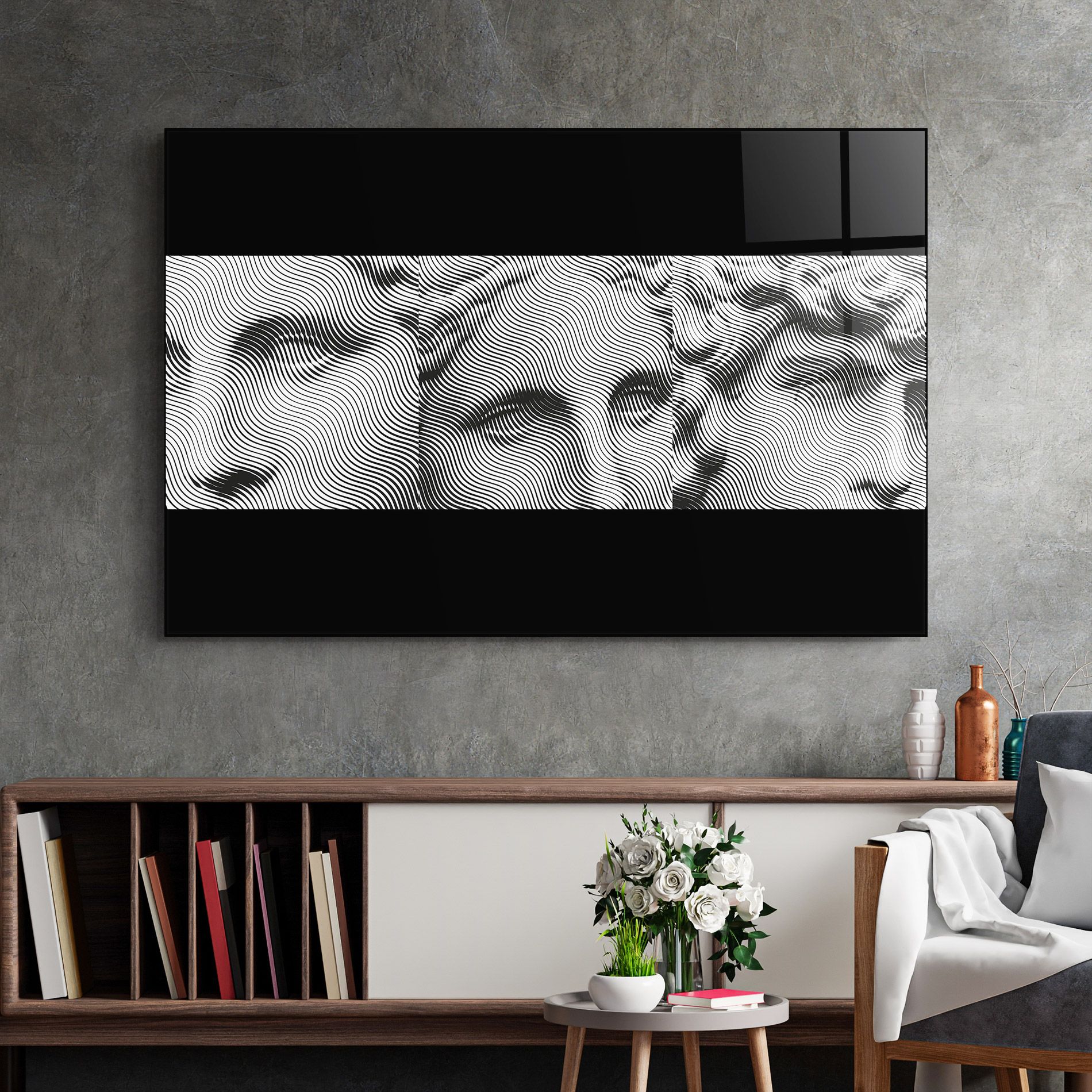 Statue Line Faces mockup 2