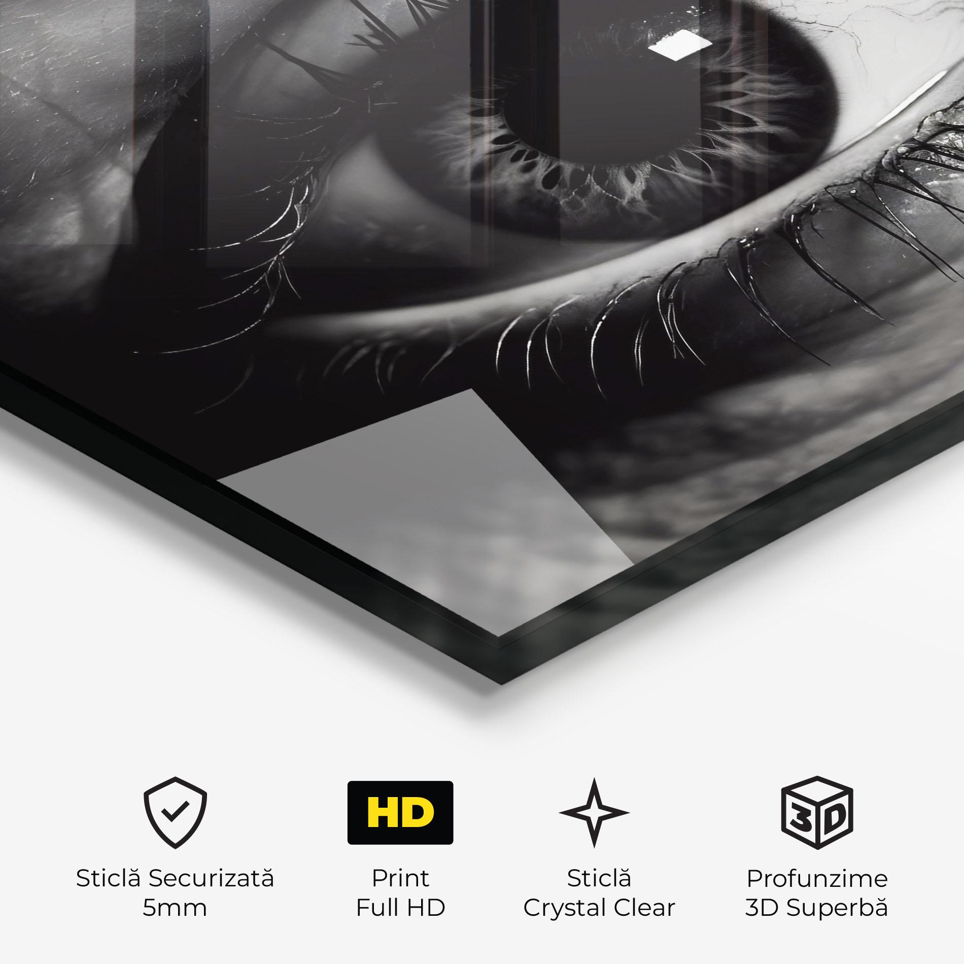Tablou Sticla Eye Close Up mockup 3