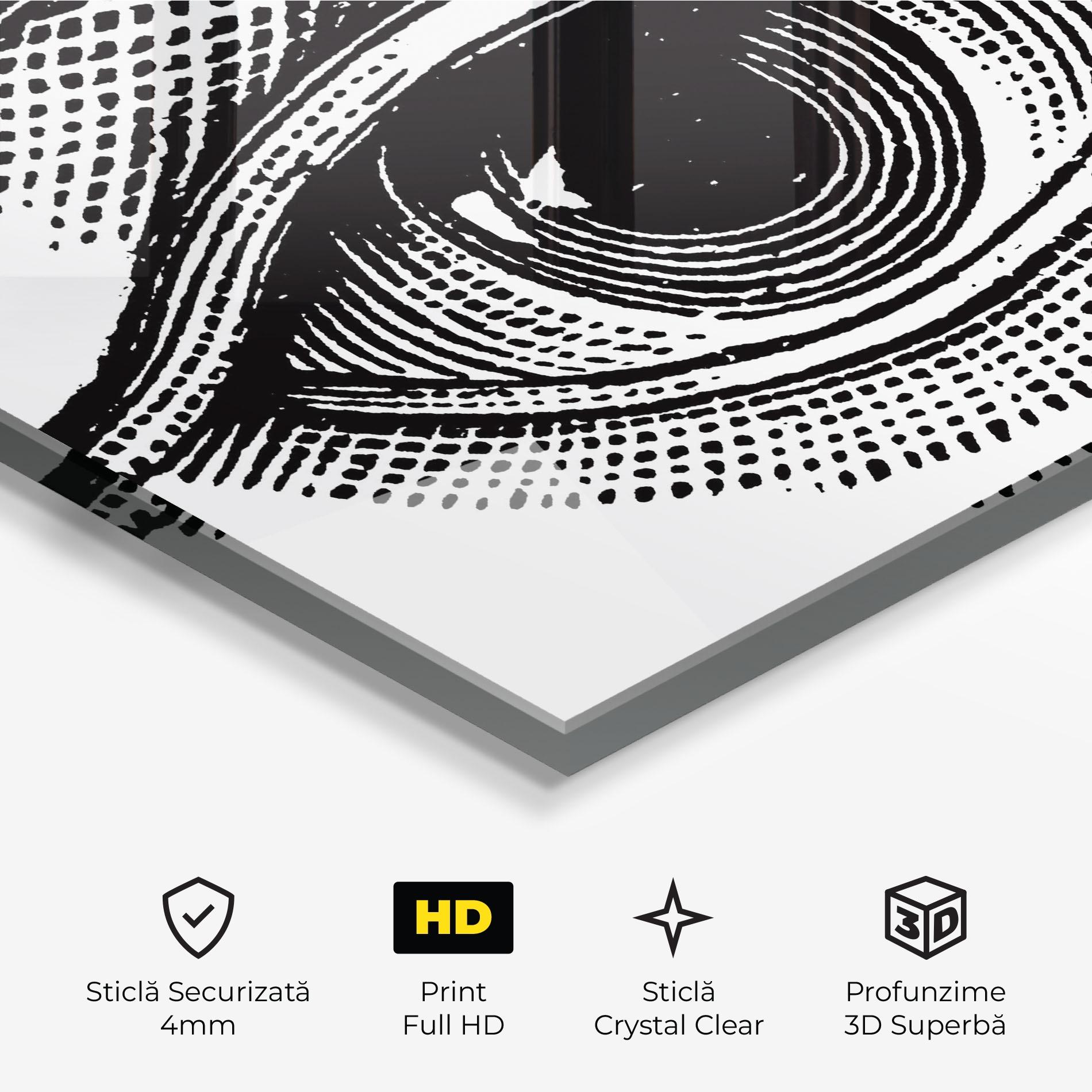 Tablou Sticla Big Eye Drawing mockup 3