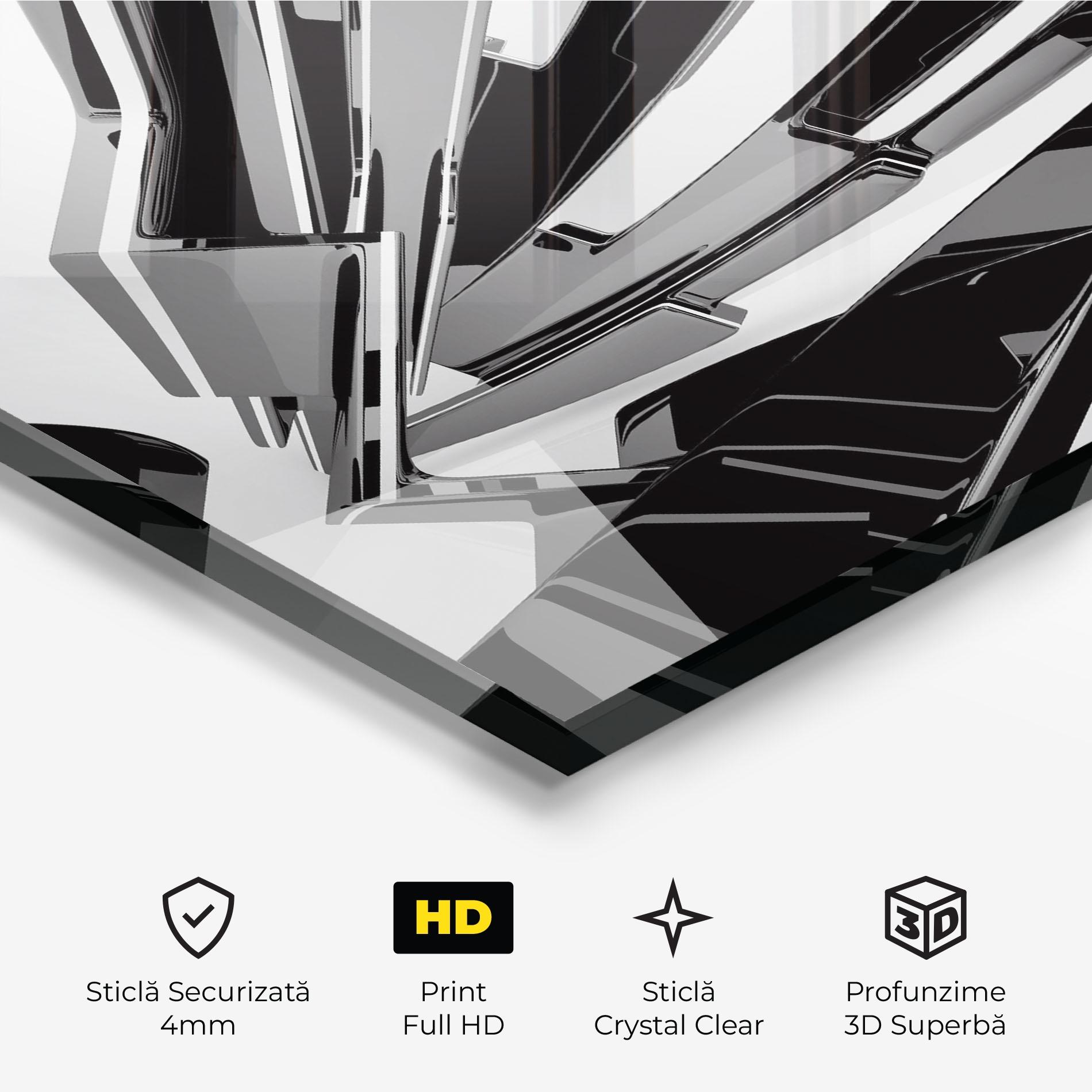 Tablou Sticla Black Sculpture mockup 3