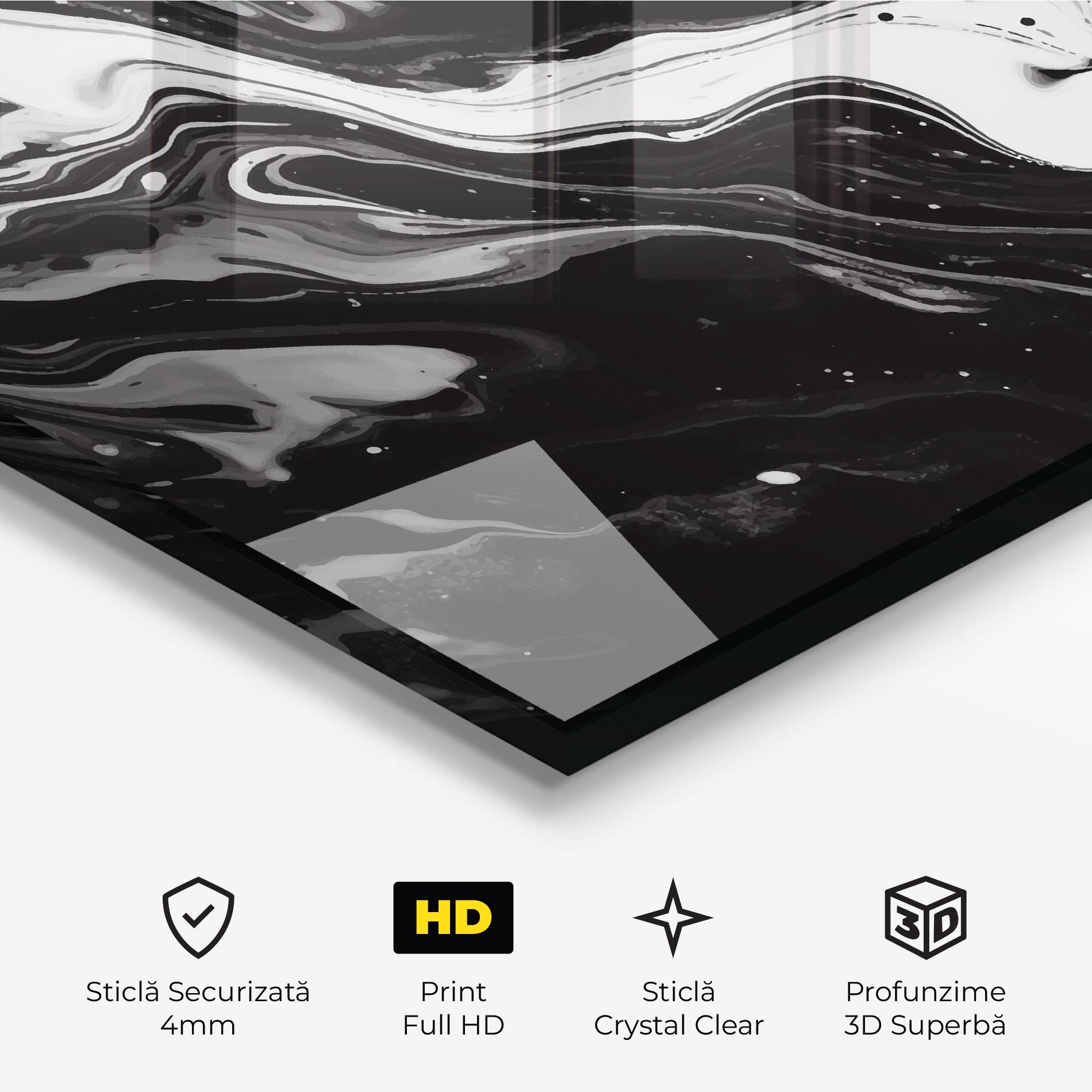 Tablou Sticla Grey Art Marble mockup 3