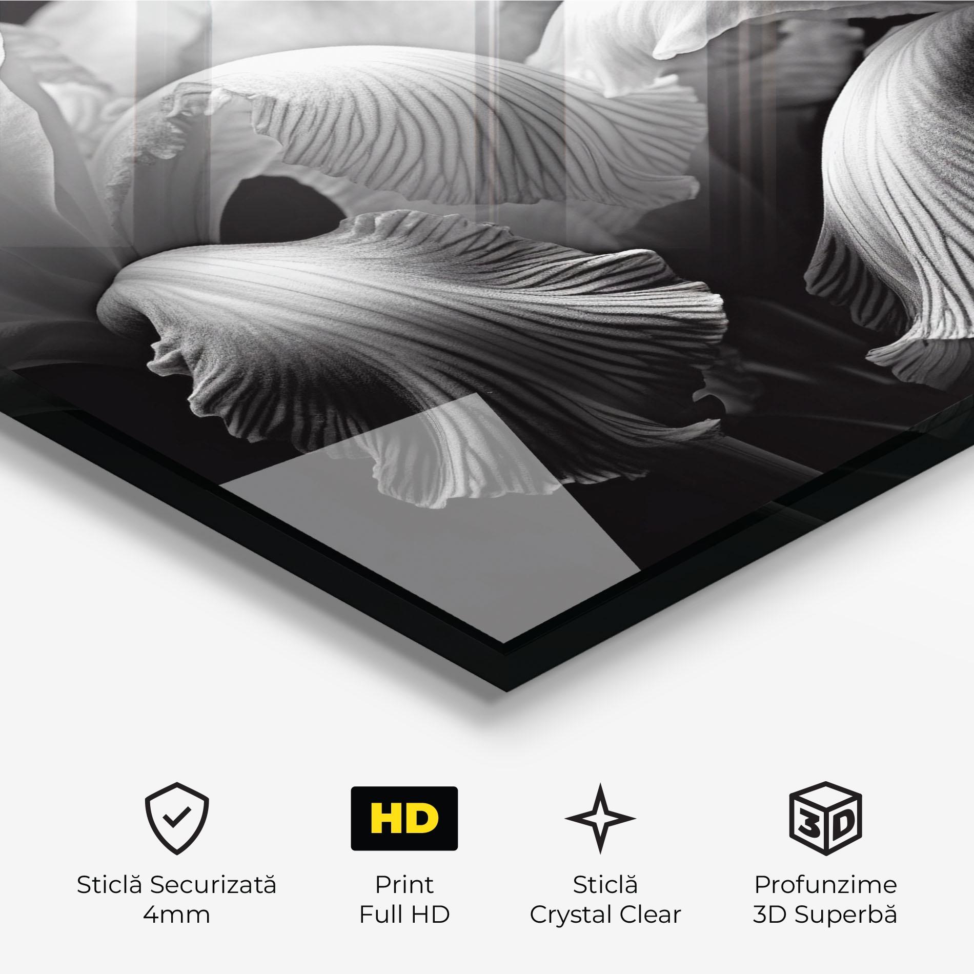 Tablou Sticla Grey Iris Mix mockup 3