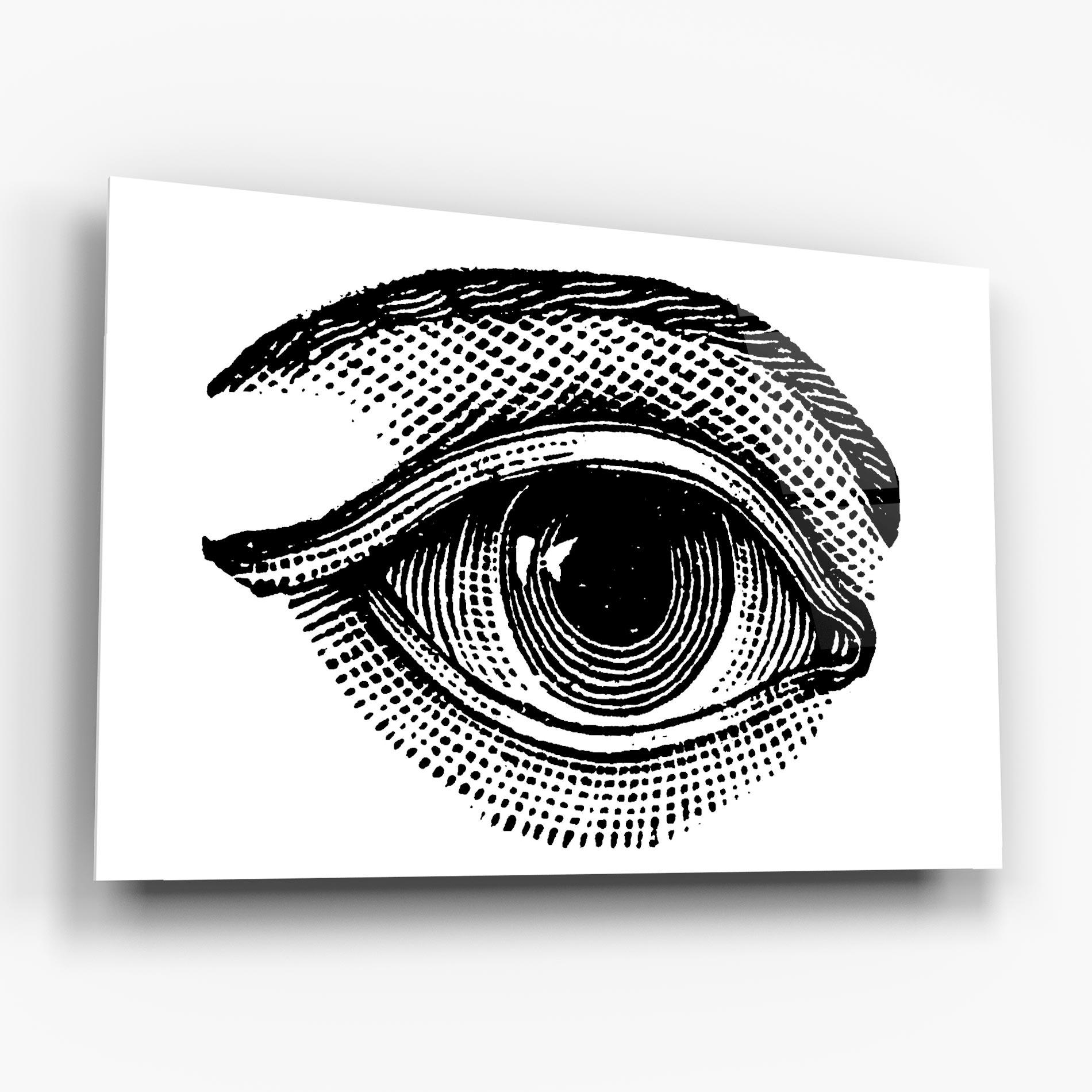Tablou Sticla Big Eye Drawing mockup 6
