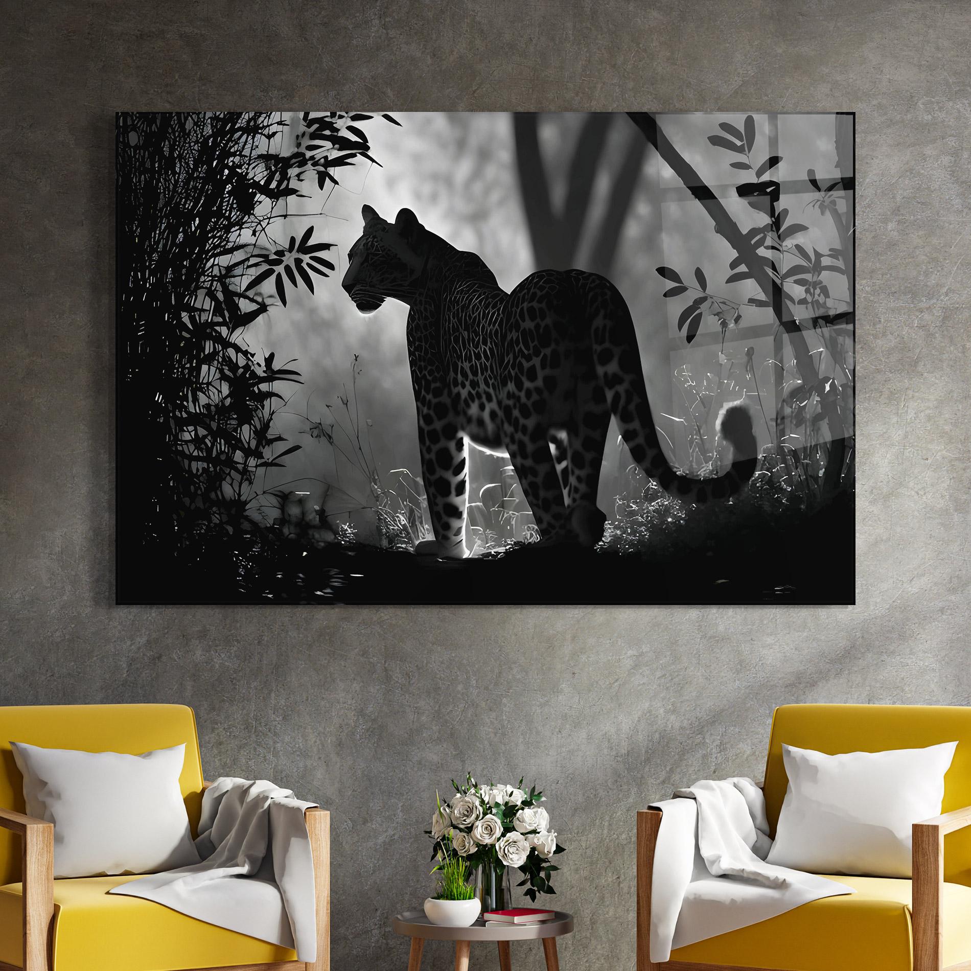Tablou Sticla Beautiful Grey Animal mockup 4