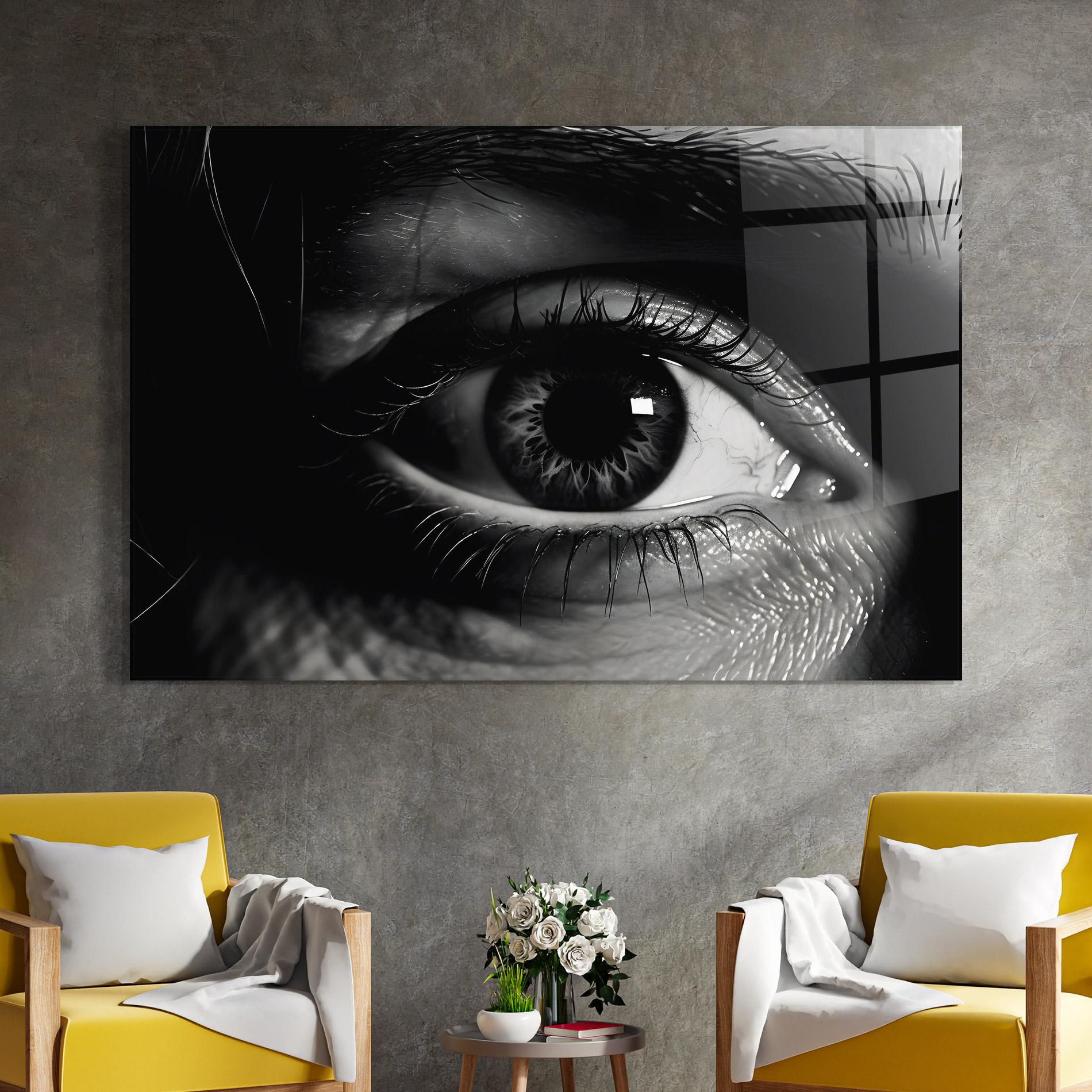 Tablou Sticla Eye Close Up mockup 4