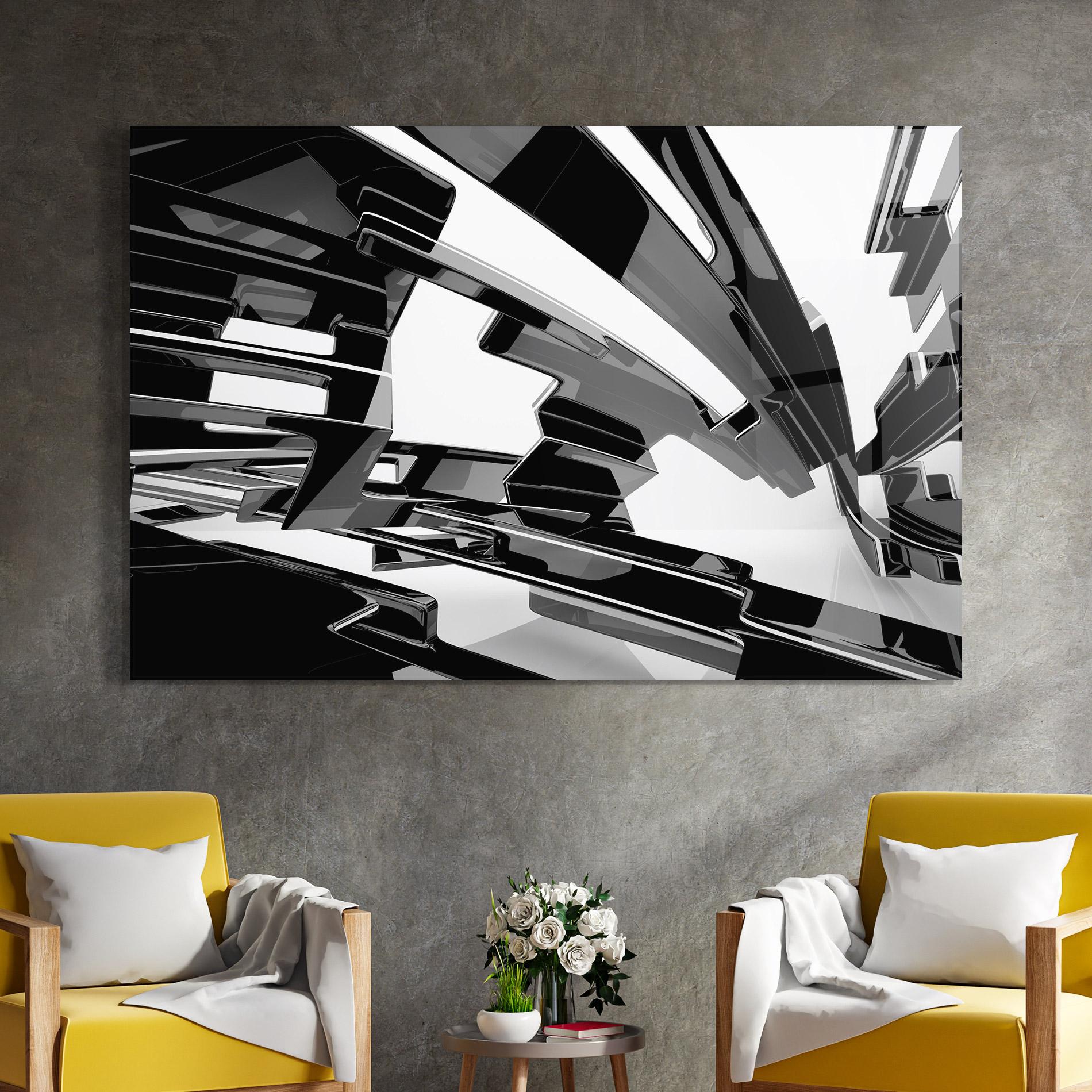 Tablou Sticla Glossy Sculpture mockup 4