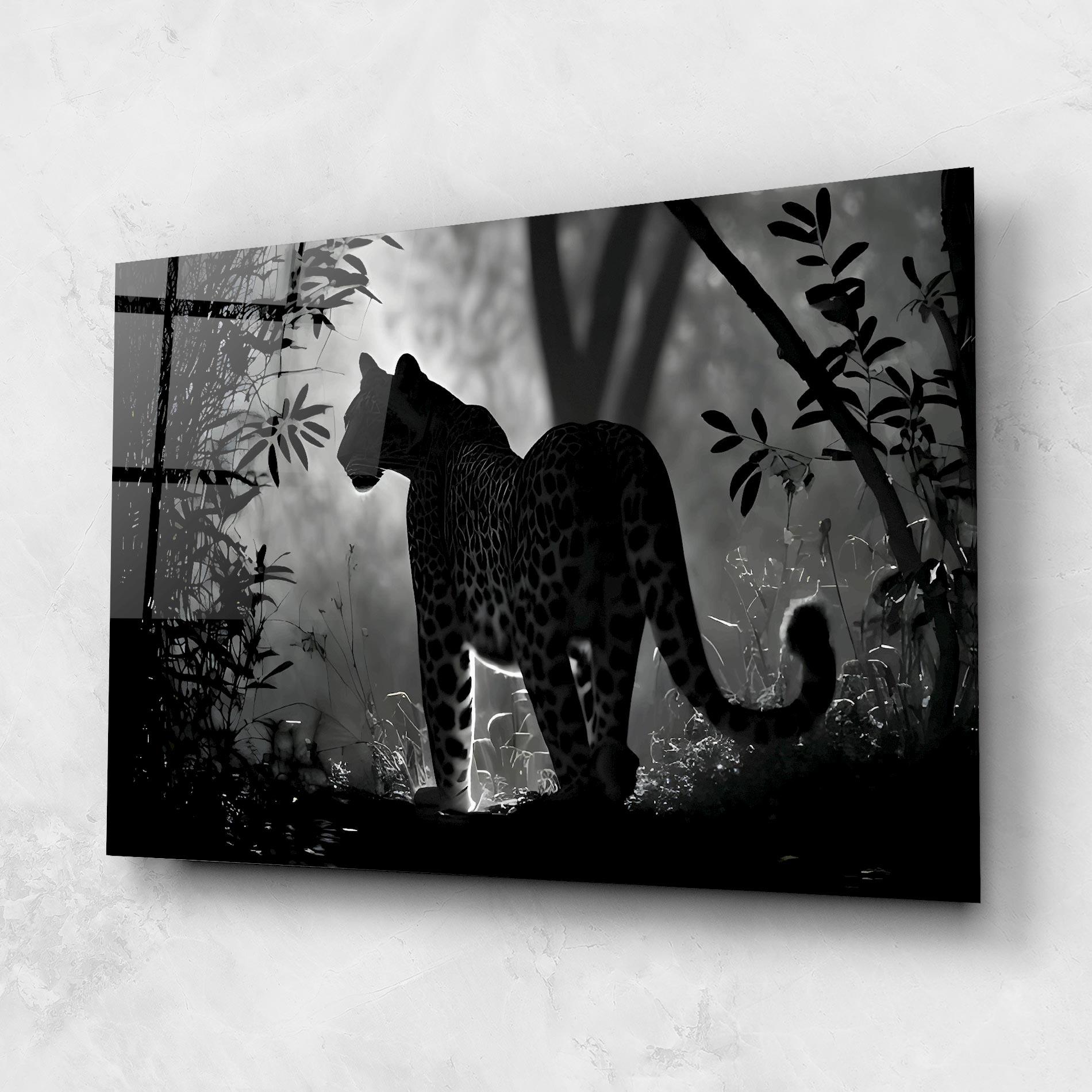 Tablou Sticla Beautiful Grey Animal mockup 1