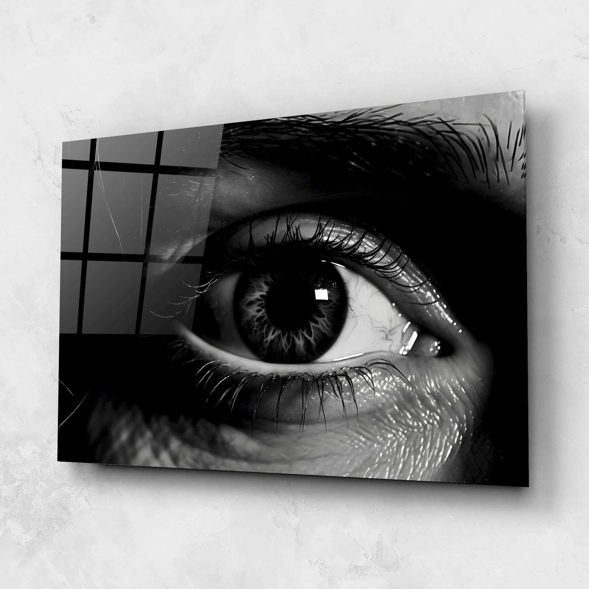 Tablou Sticla Eye Close Up mockup 1