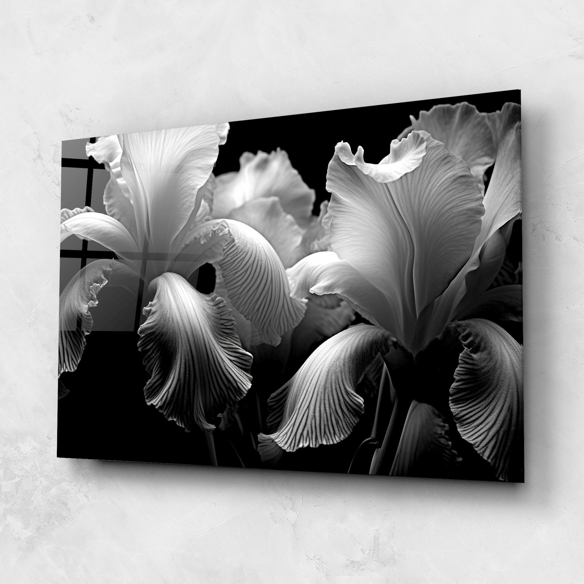 Tablou Sticla Grey Iris Mix mockup 1