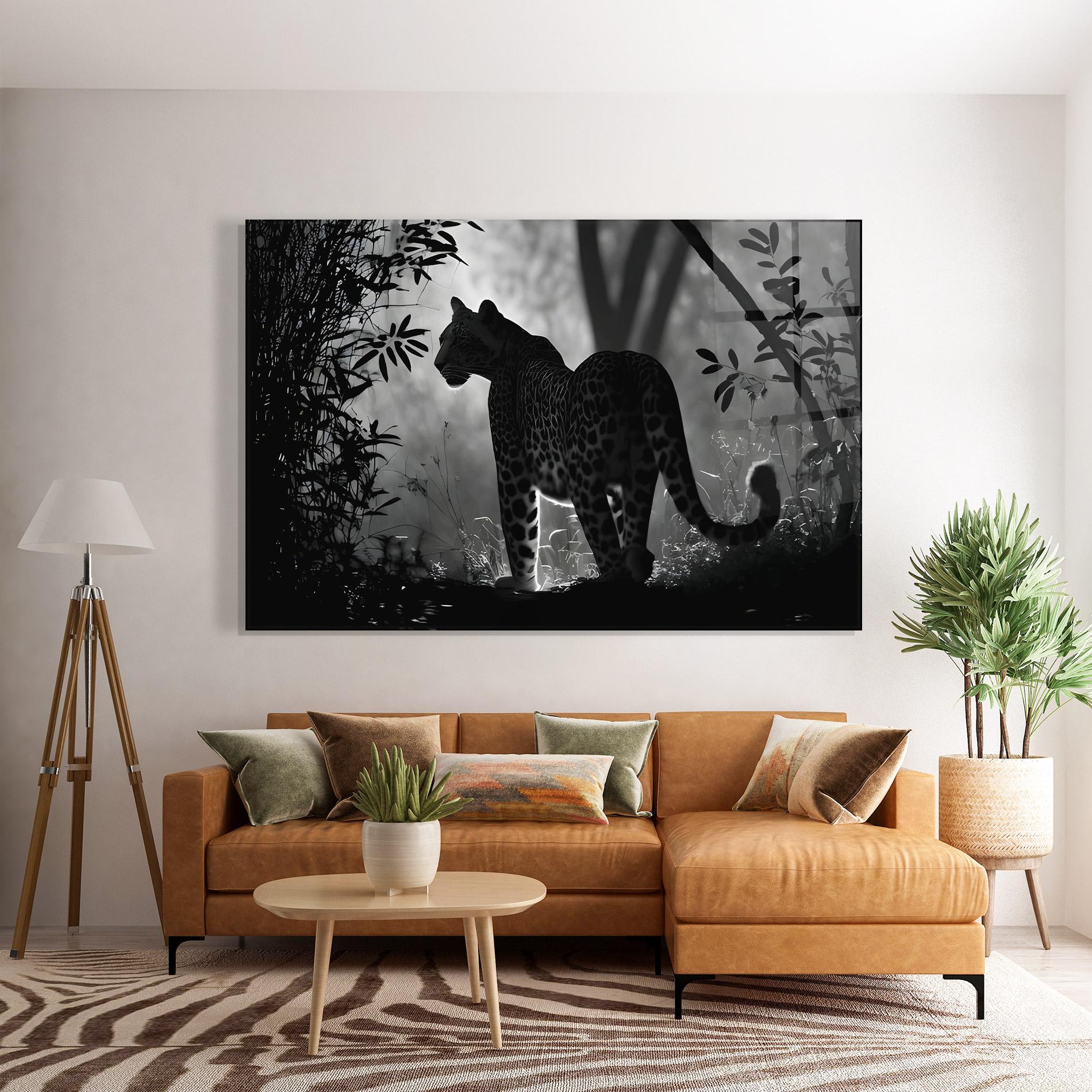 Tablou Sticla Beautiful Grey Animal mockup 7