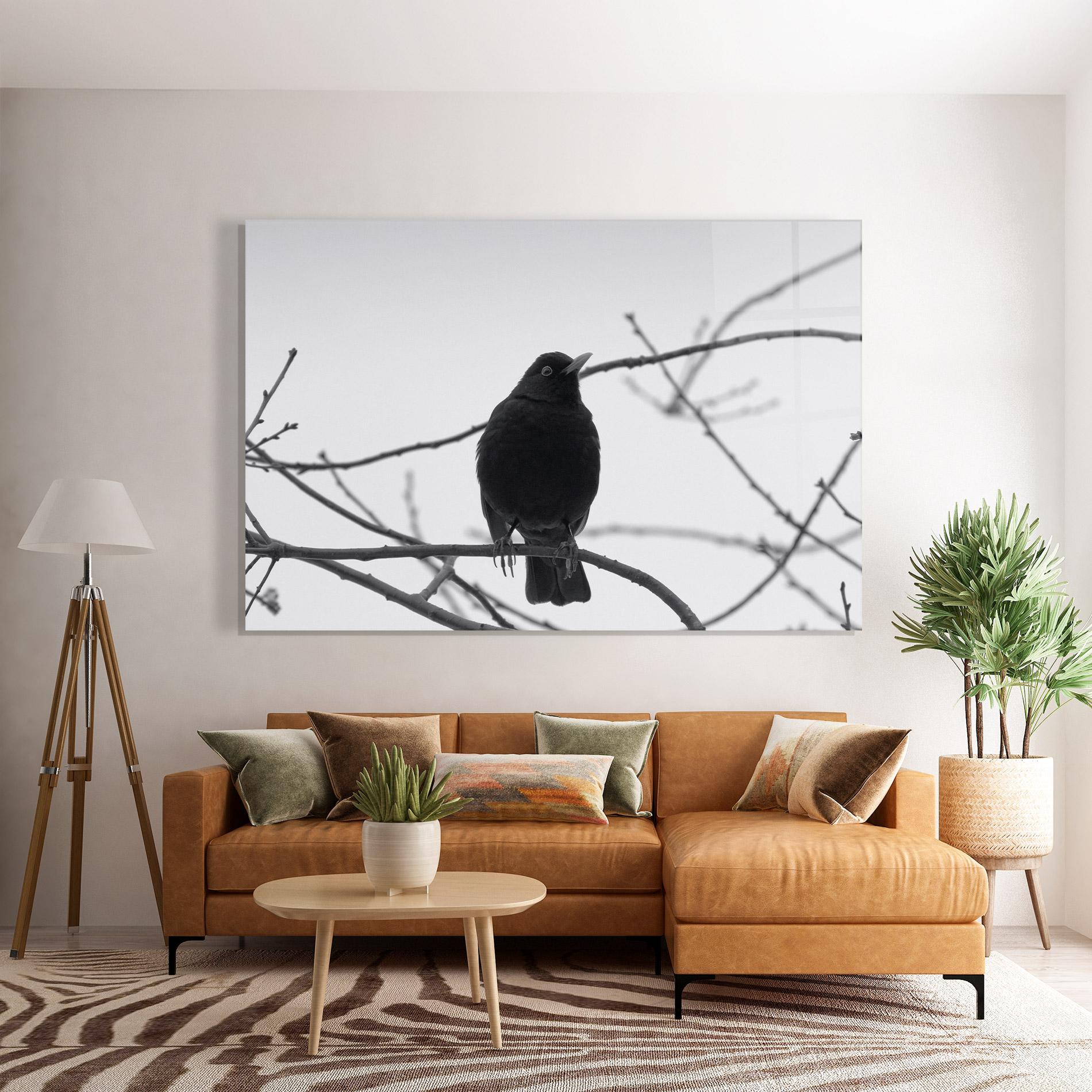 Tablou Sticla Black Bird mockup 7