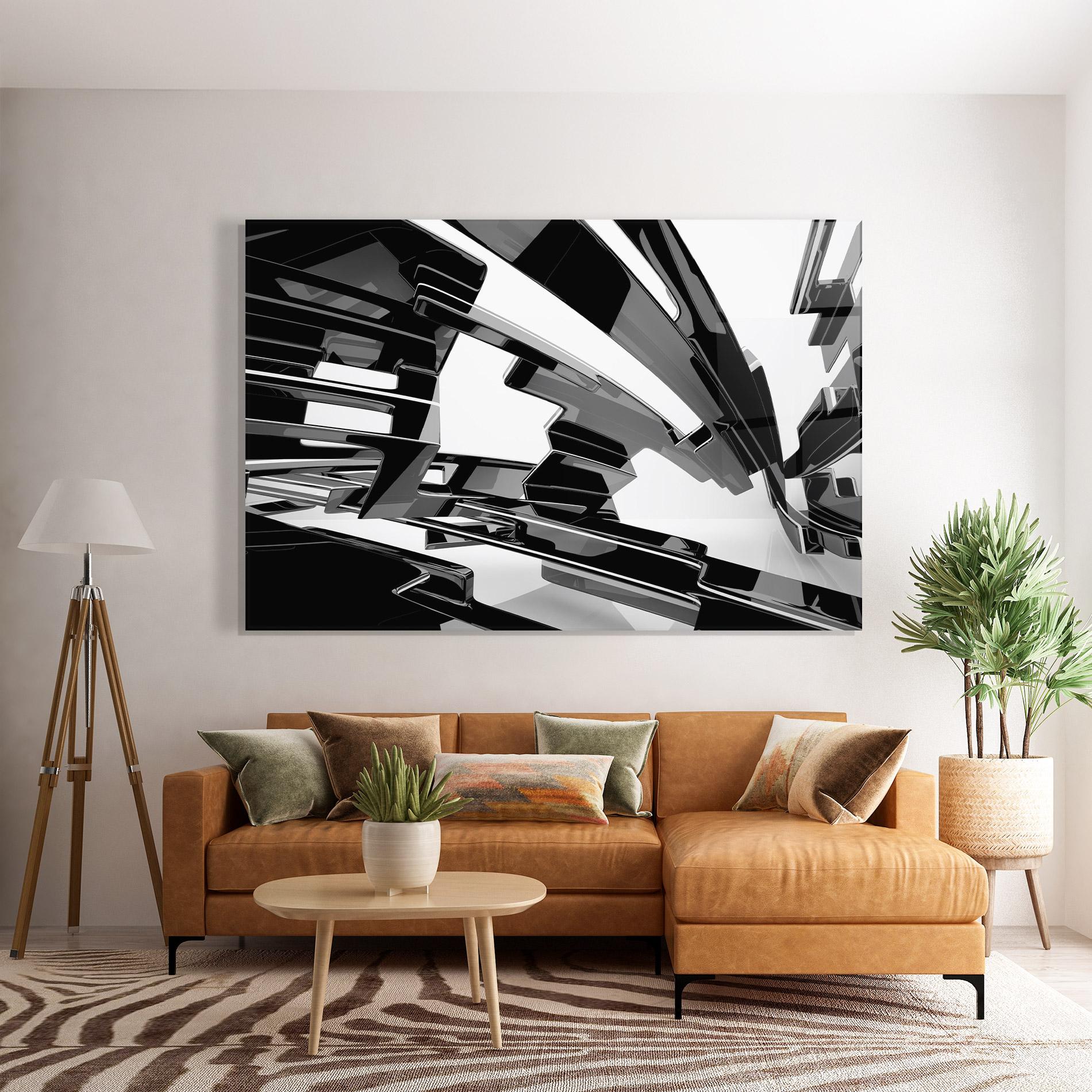 Tablou Sticla Glossy Sculpture mockup 7