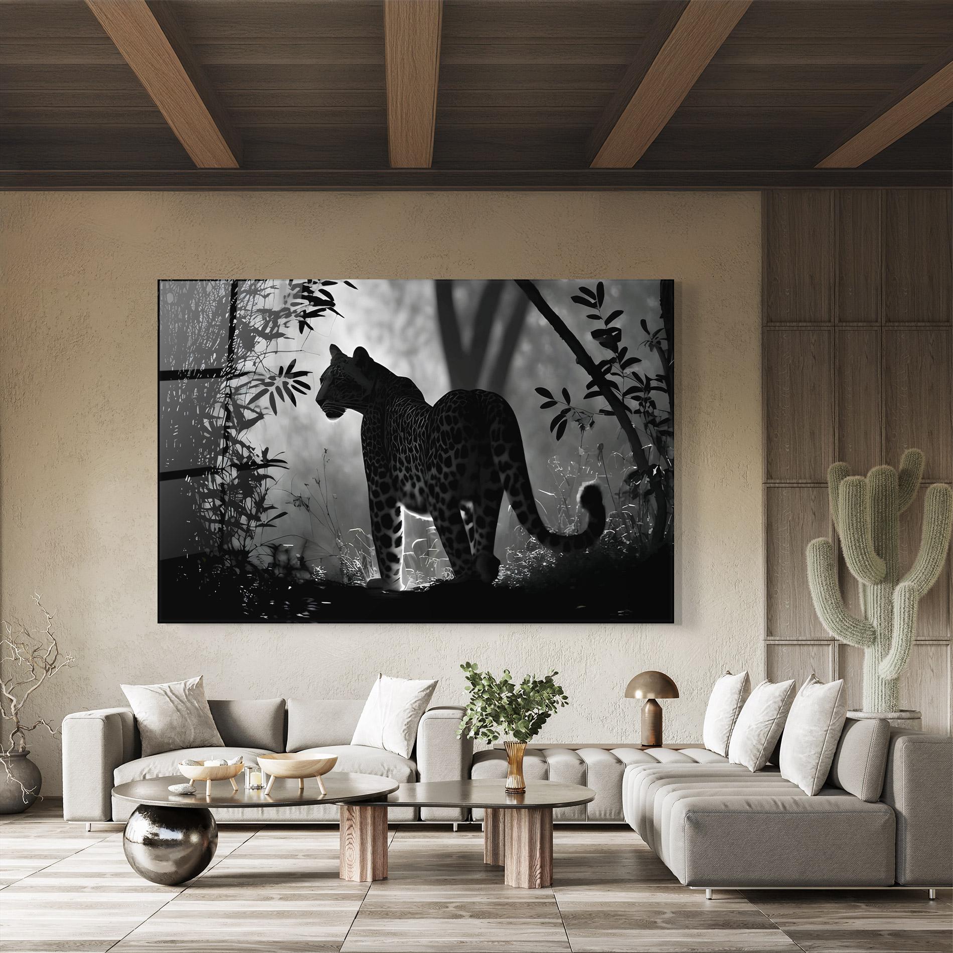 Tablou Sticla Beautiful Grey Animal mockup 8