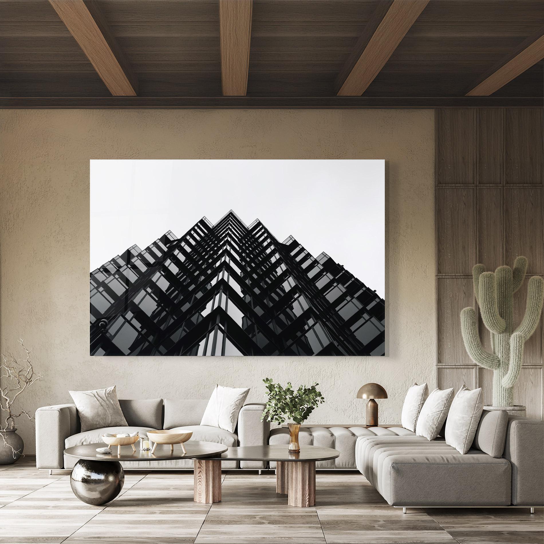 Tablou Sticla Black Building mockup 8