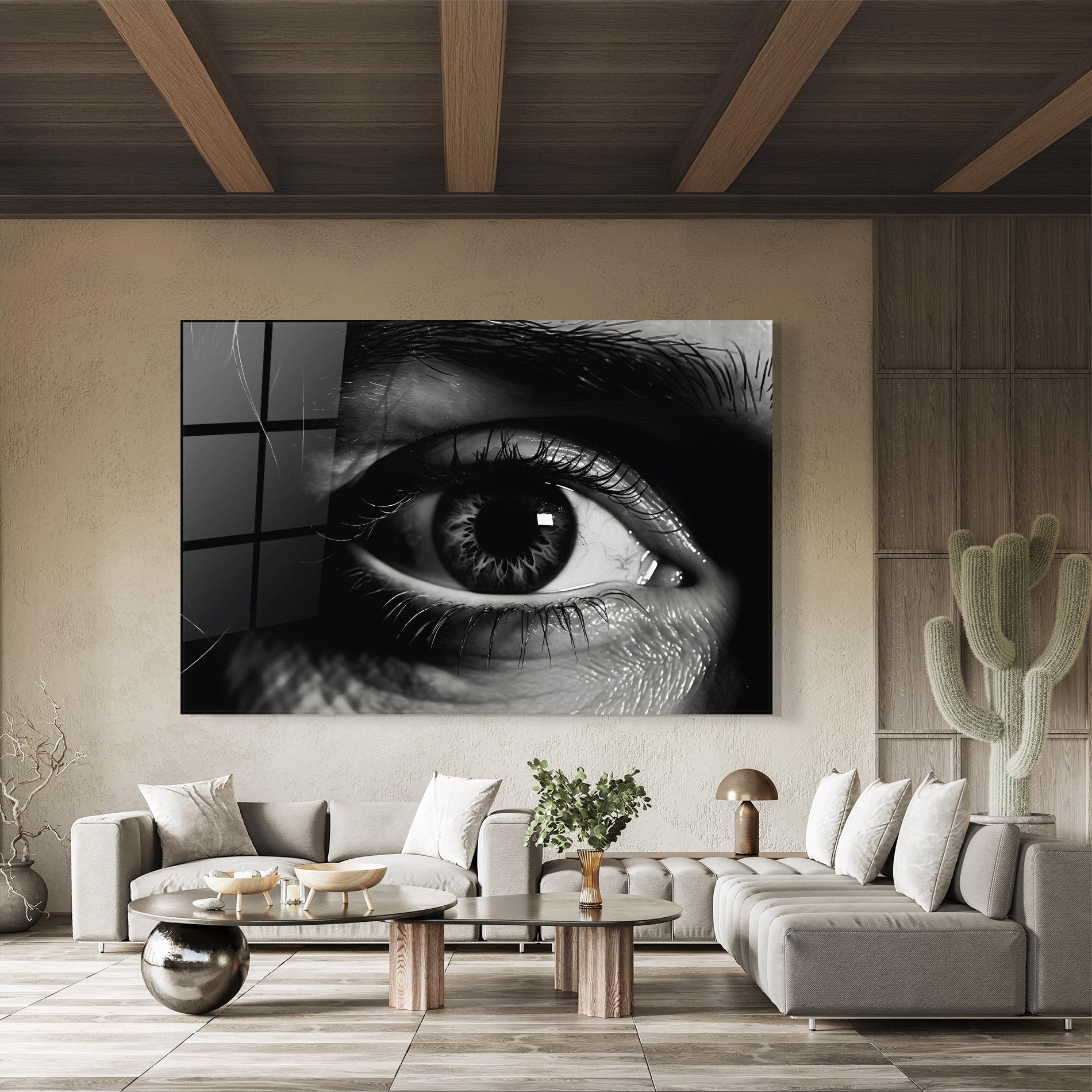 Tablou Sticla Eye Close Up mockup 8