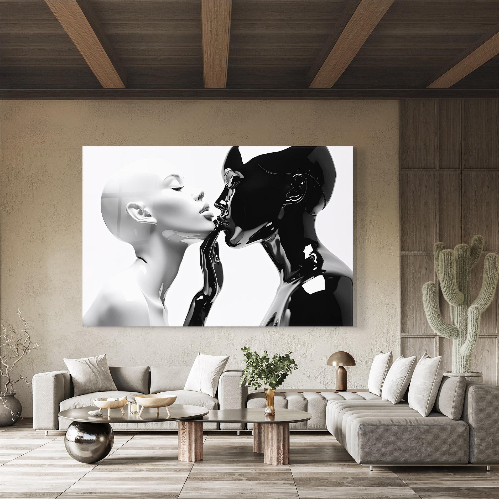 Tablou Sticla Feminine Sculpture mockup 8