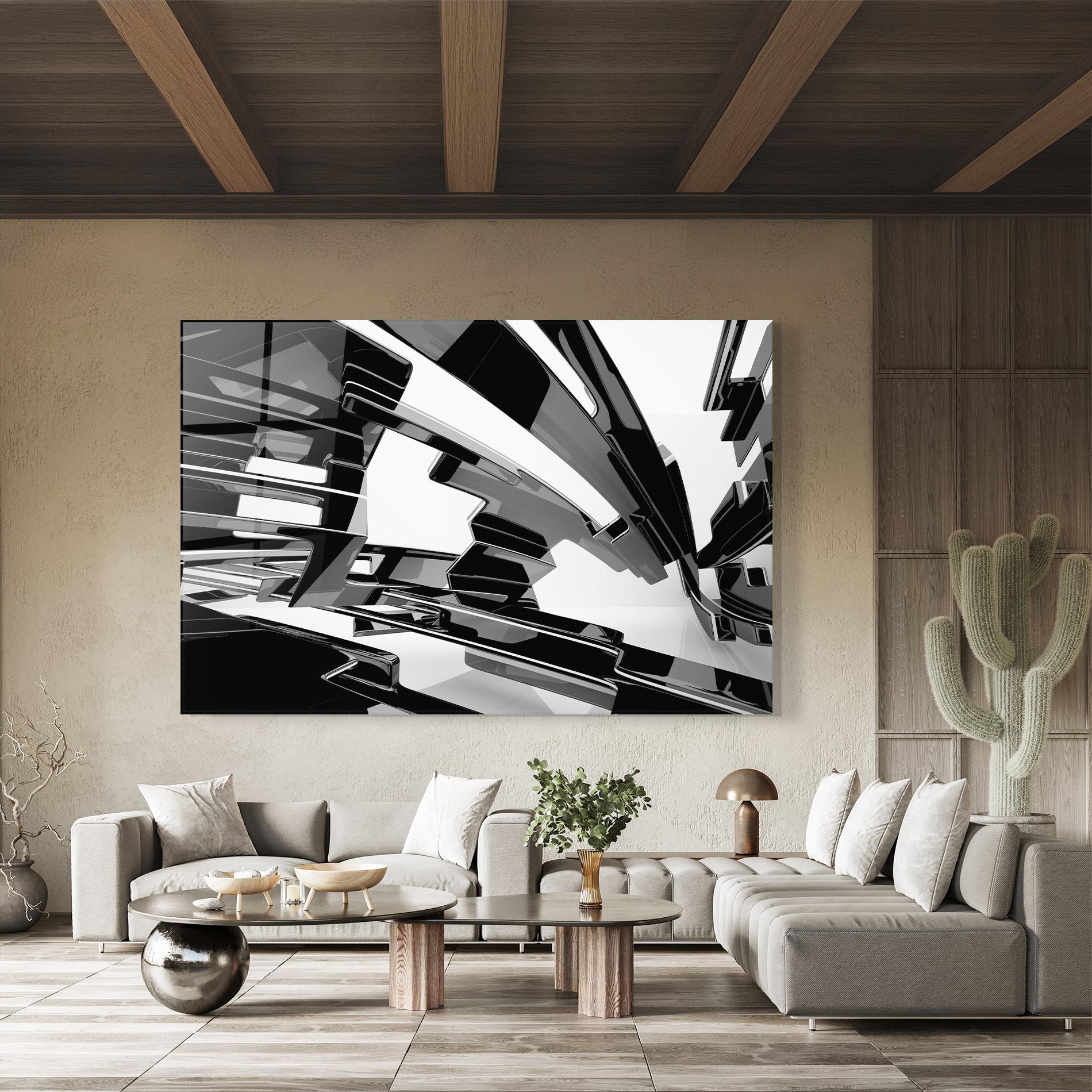 Tablou Sticla Glossy Sculpture mockup 8