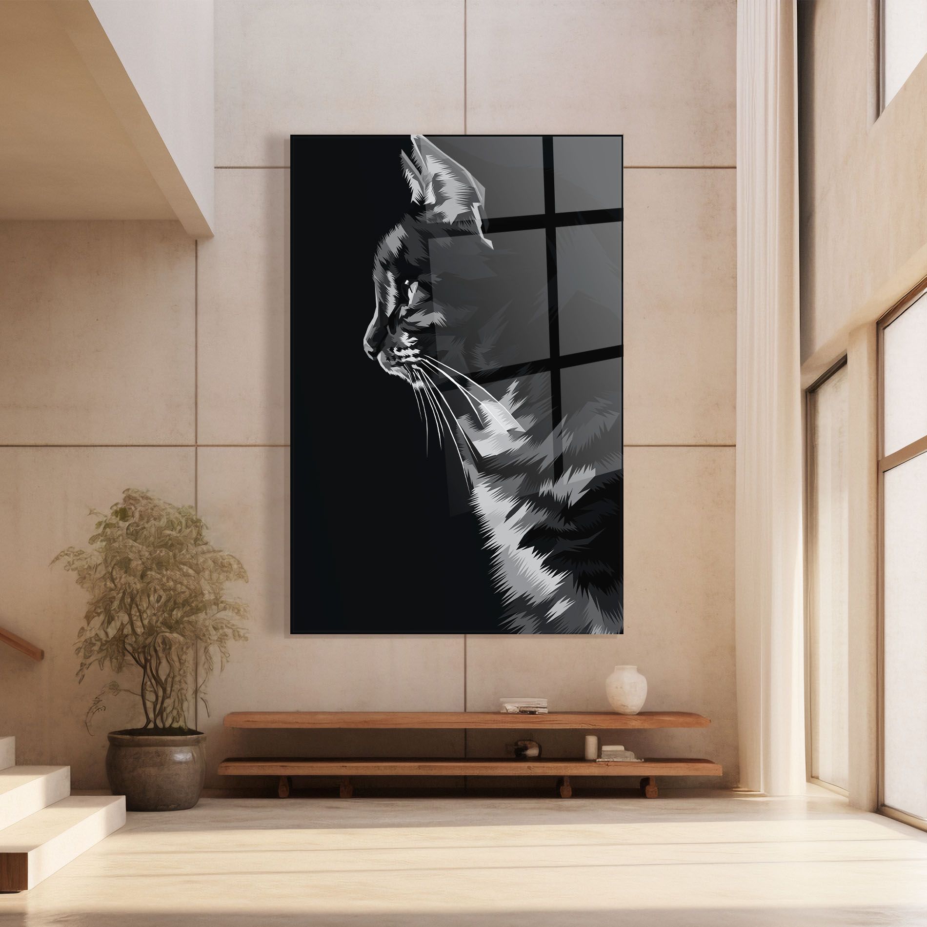 Black Grey Cat mockup 8