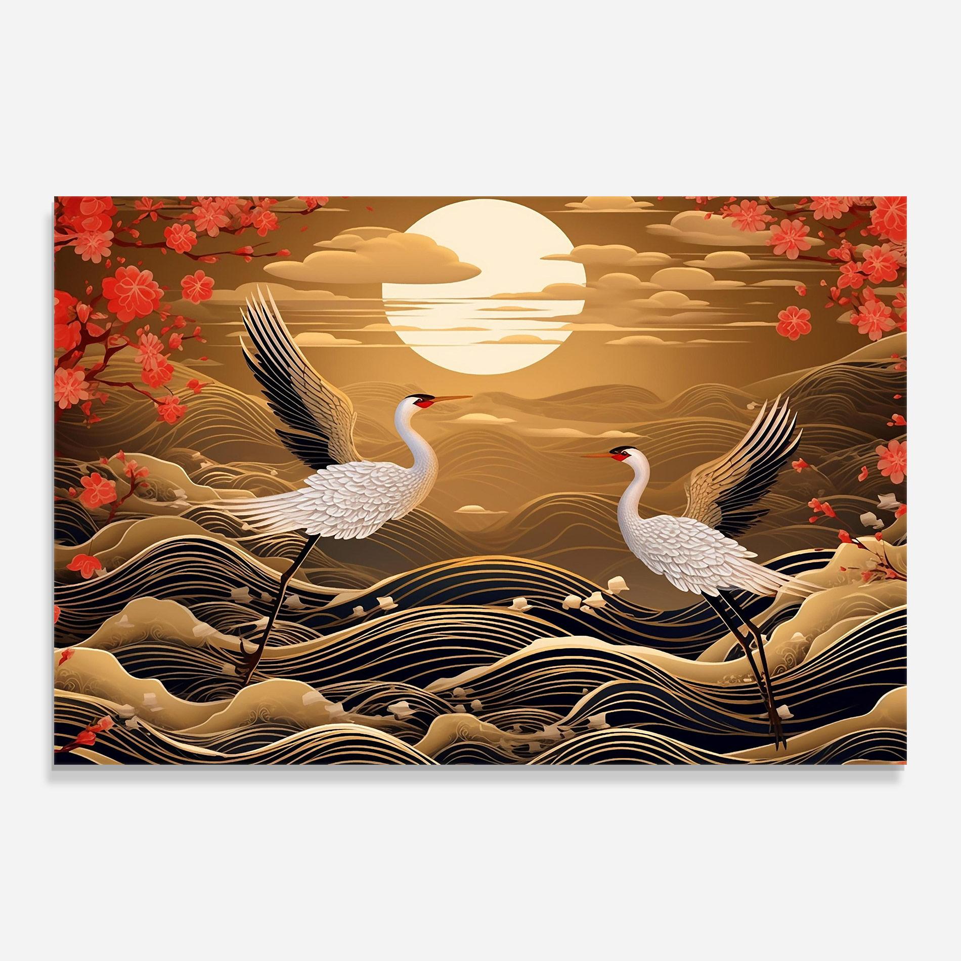 Tablou Sticla Chinese Oil Painting mockup 0