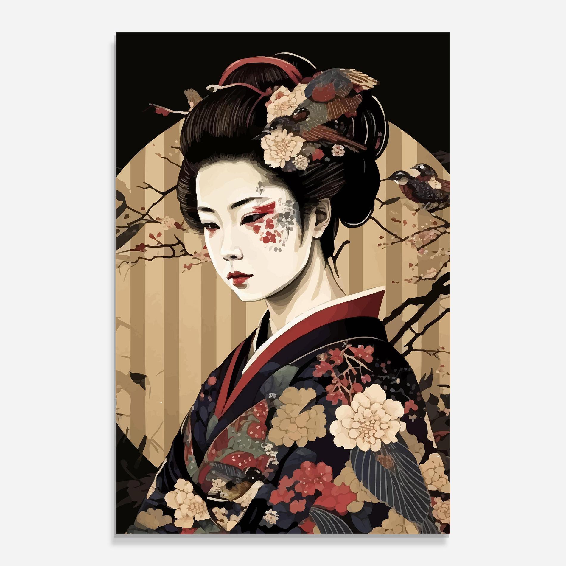 Tablou Sticla Asiatic Lady mockup 0