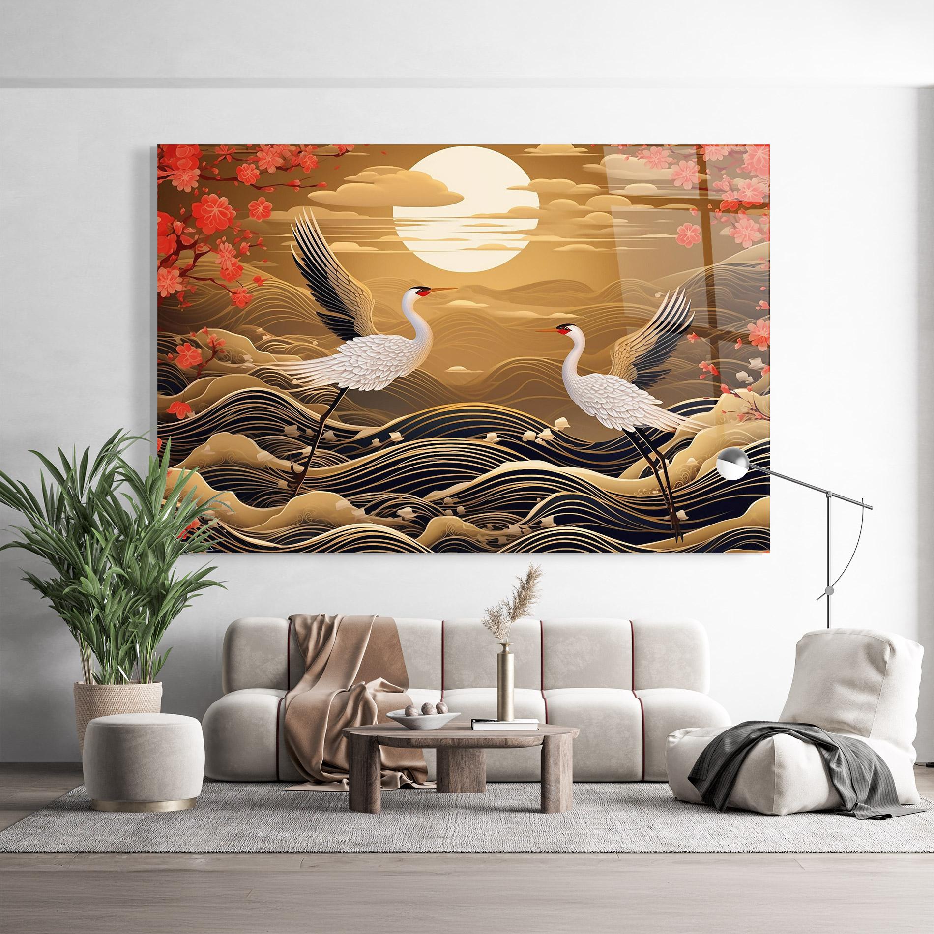 Tablou Sticla Chinese Oil Painting mockup 9