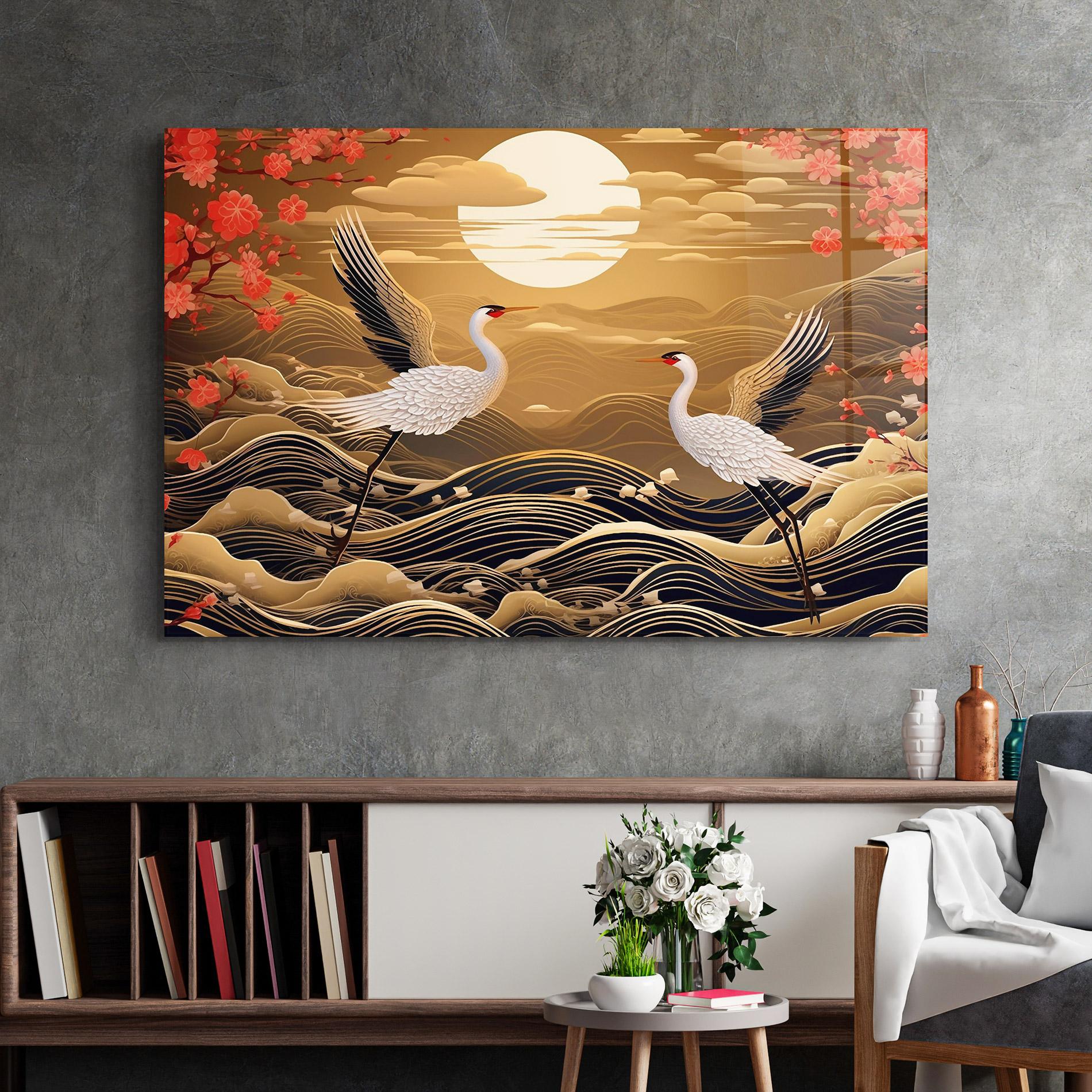 Tablou Sticla Chinese Oil Painting mockup 2