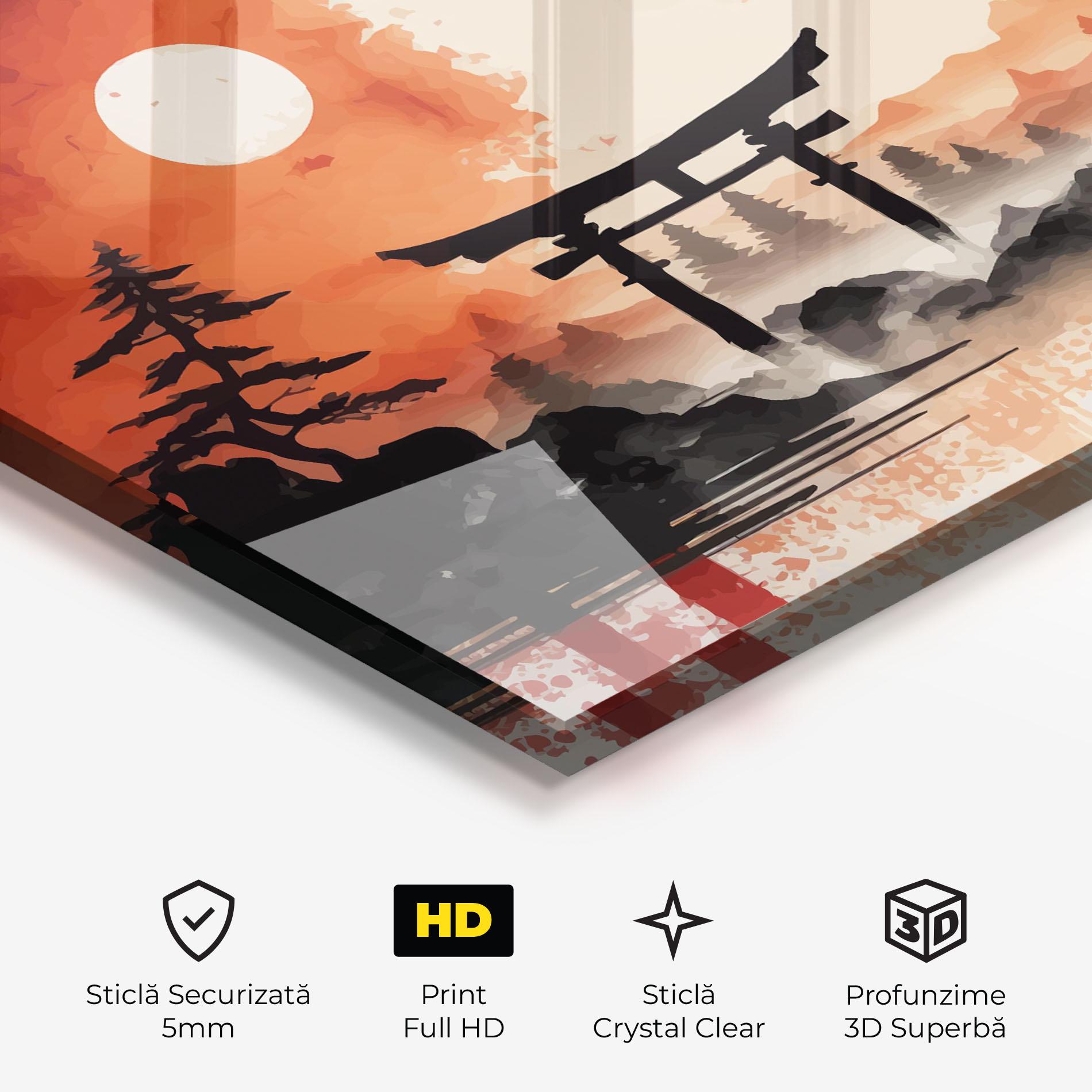 Tablou Sticla Big Asiatic Sun mockup 3