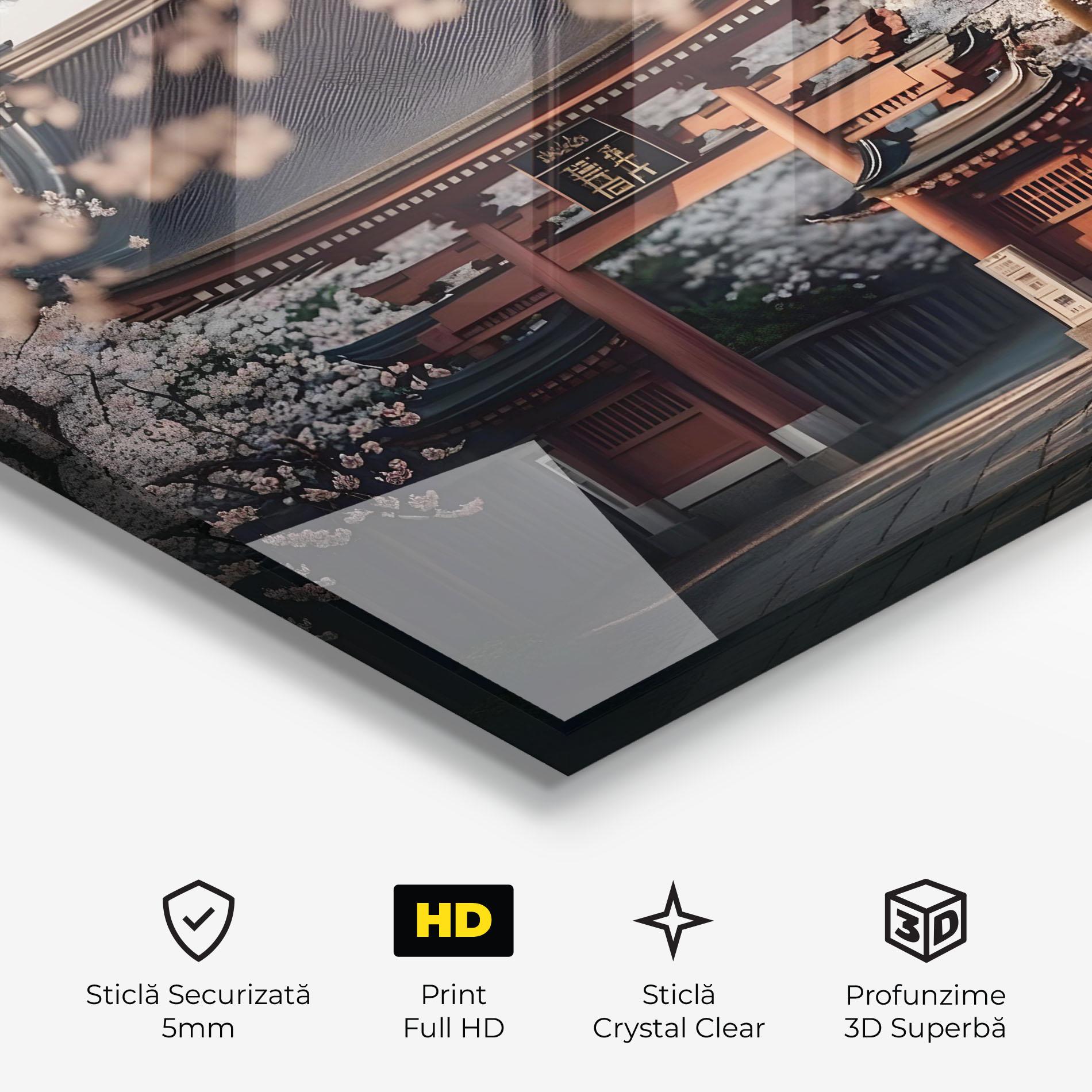 Tablou Sticla Cherry Blossom Garden mockup 3