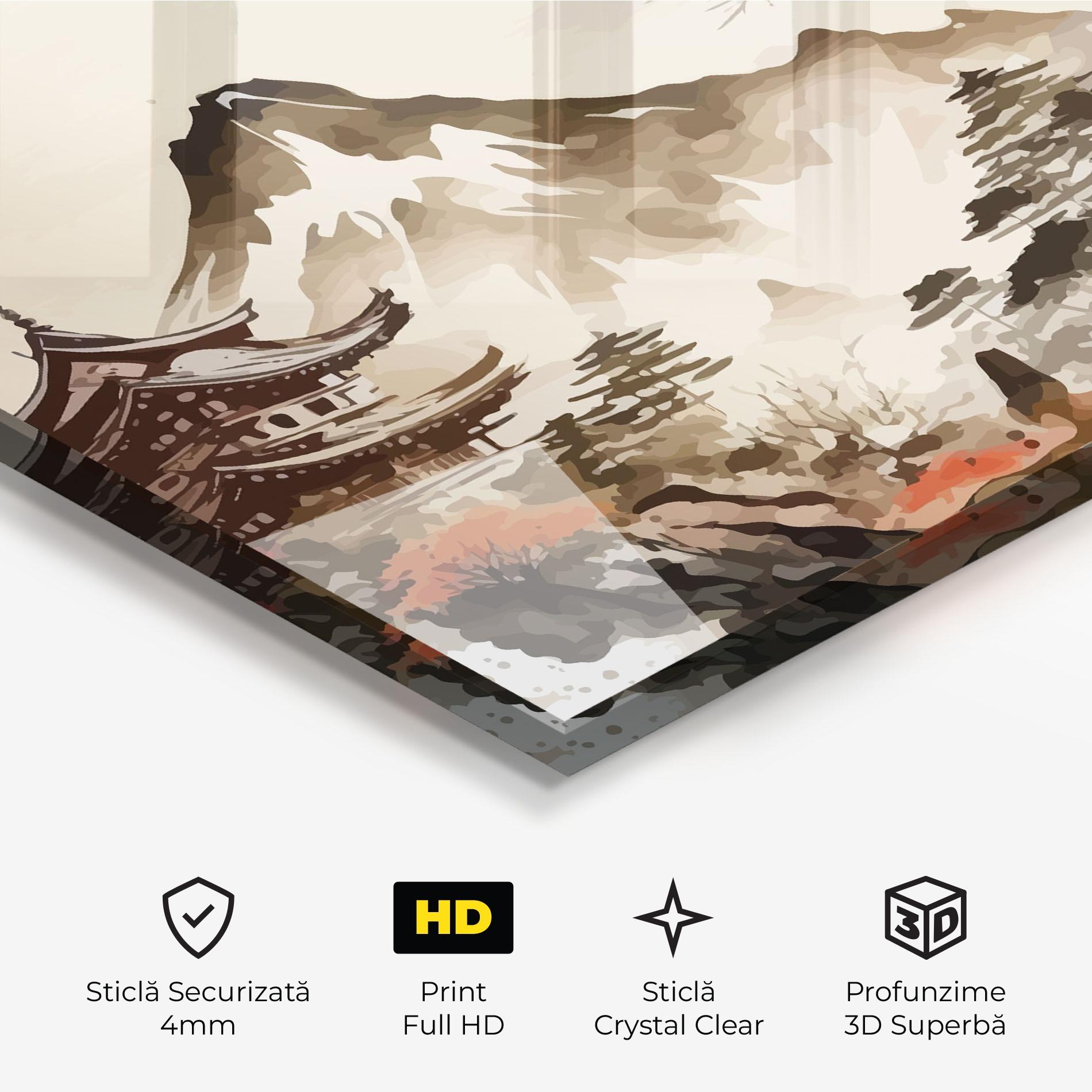 Tablou Sticla Asiatic Blossom View mockup 3