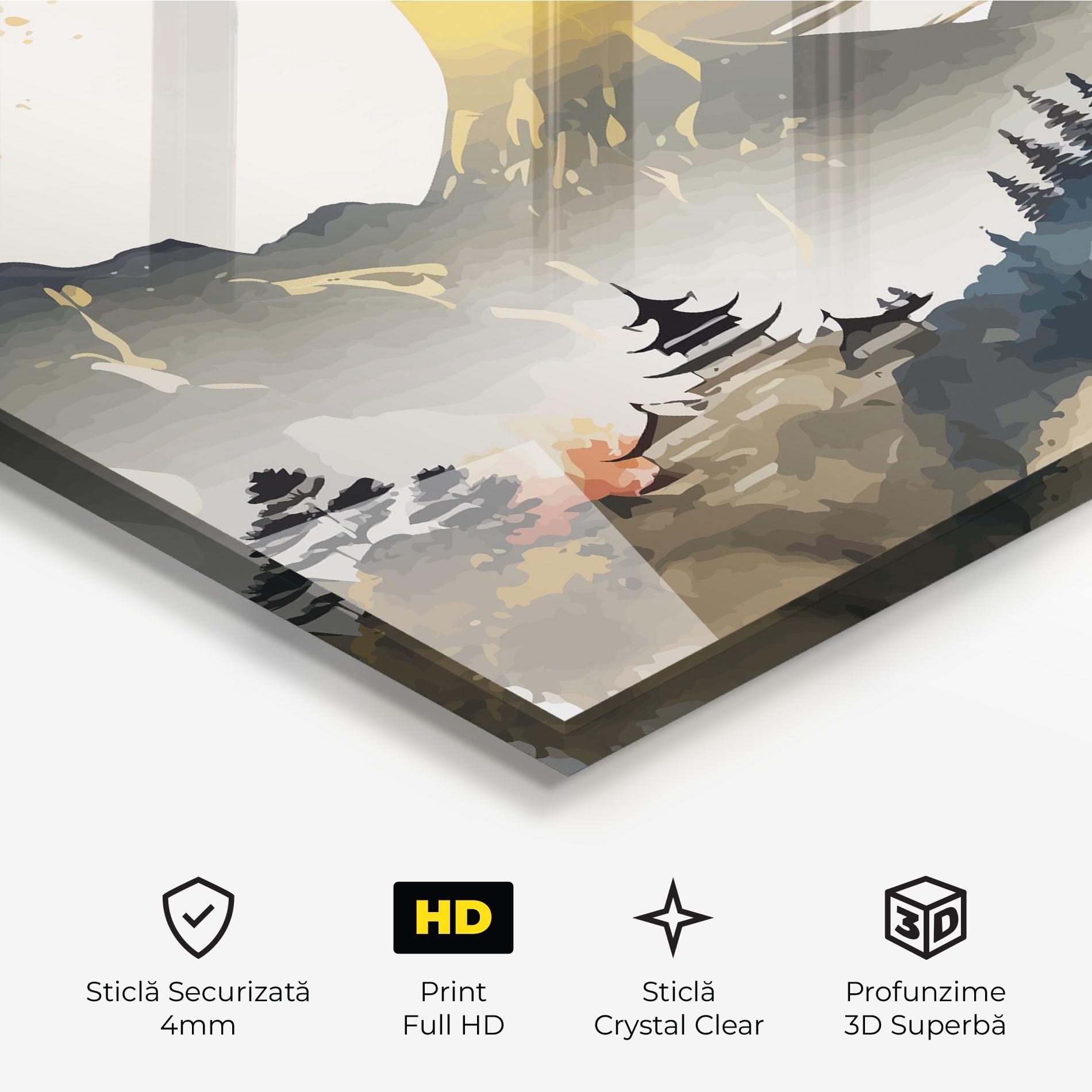 Tablou Sticla Asiatic Gold Cream mockup 3