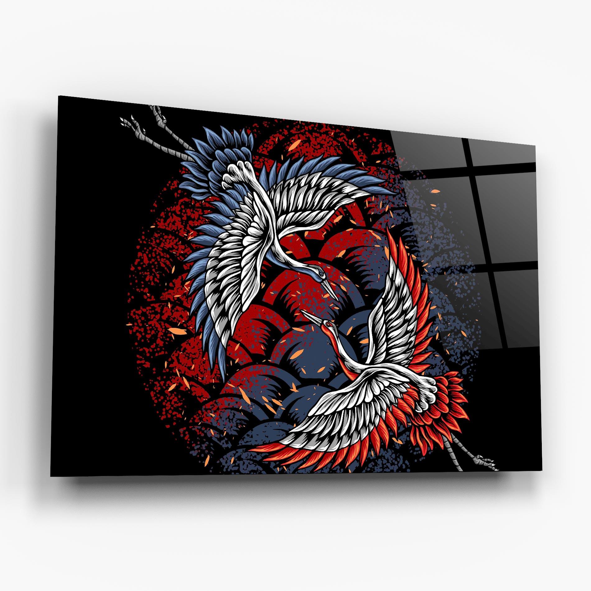 Tablou Sticla Battlecranes mockup 6