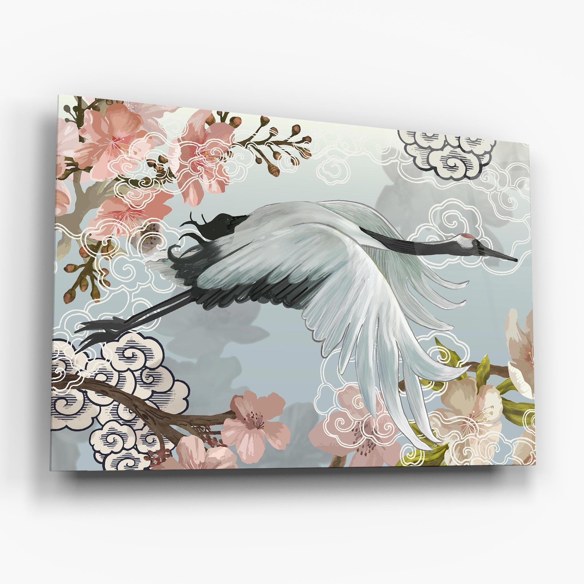 Tablou Sticla Beautiful Asiatic Bird mockup 6