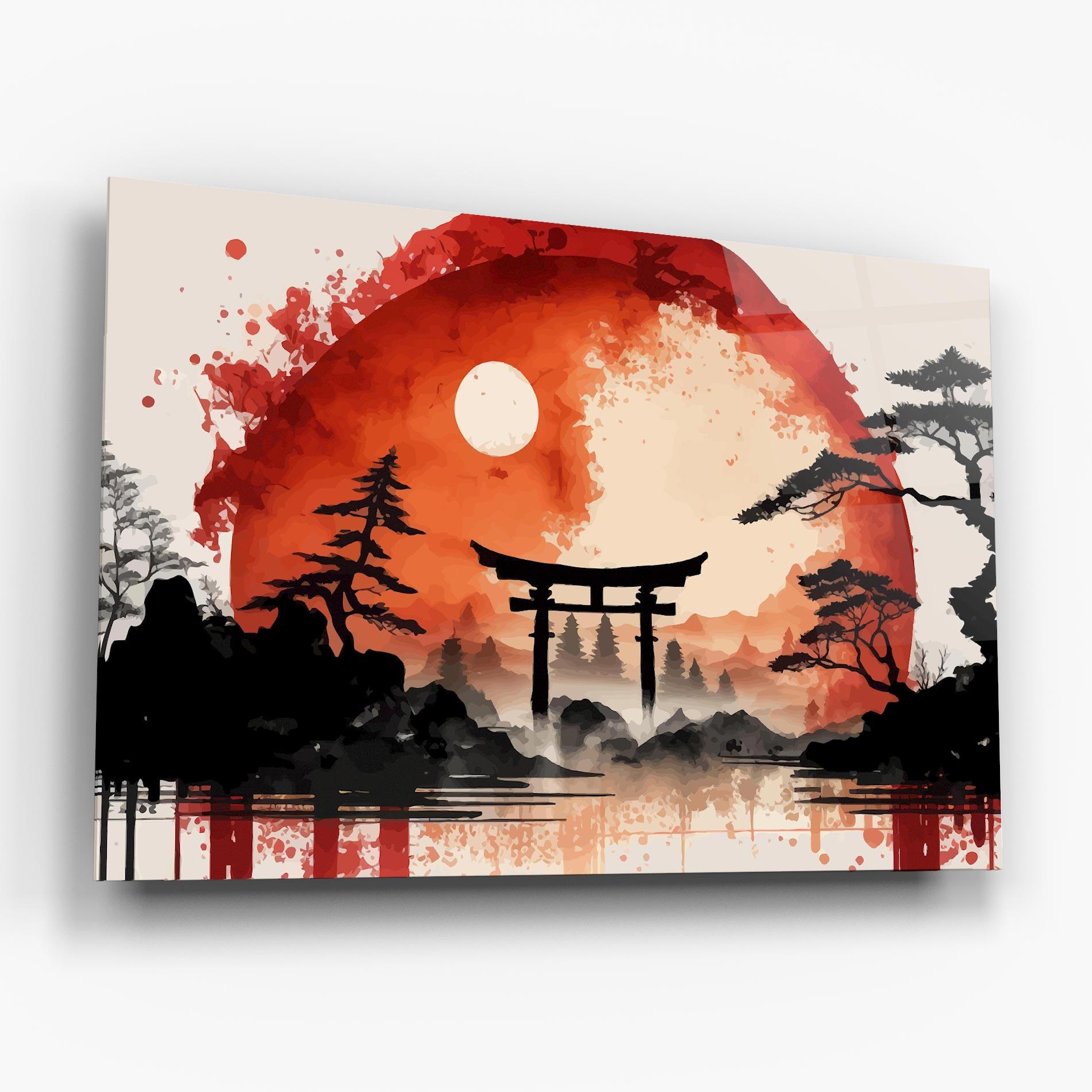 Tablou Sticla Big Asiatic Sun mockup 6