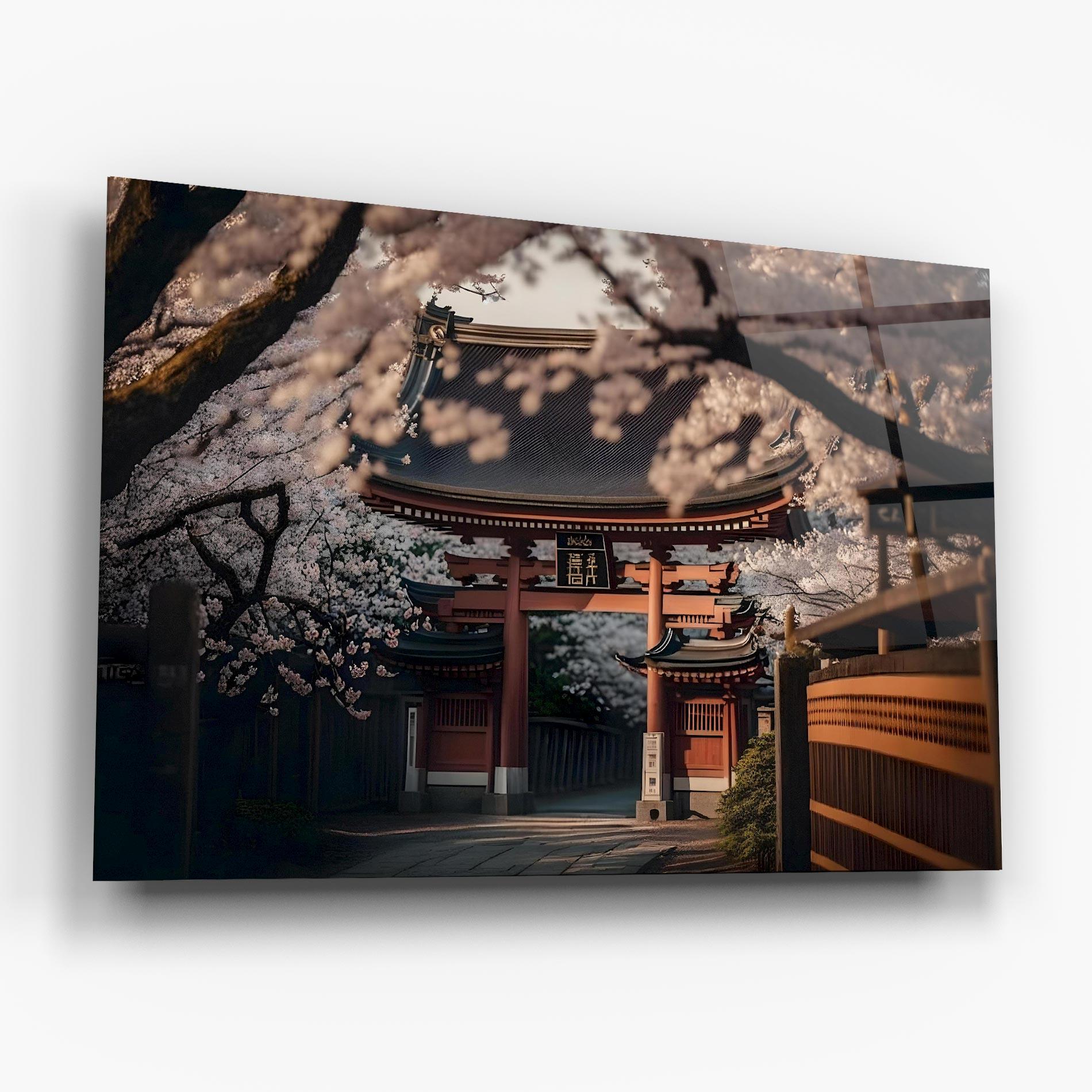 Tablou Sticla Cherry Blossom Garden mockup 6