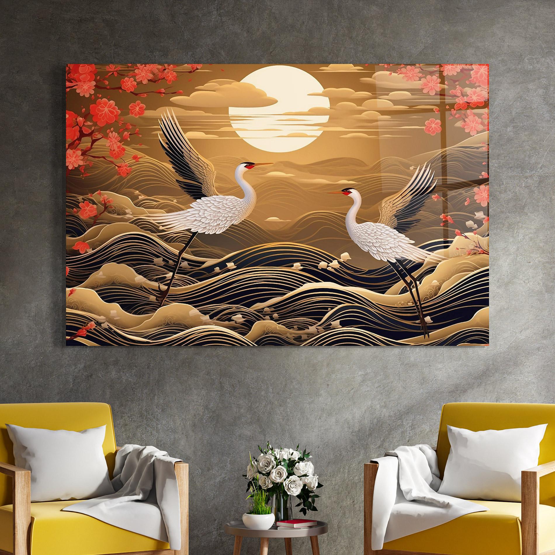 Tablou Sticla Chinese Oil Painting mockup 4