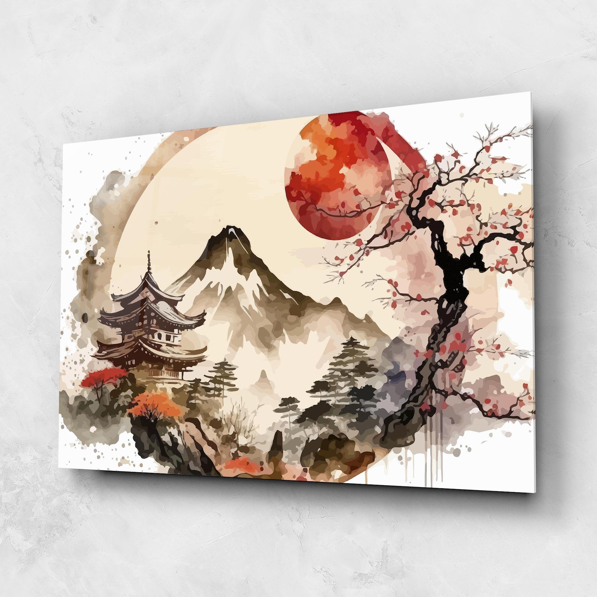Tablou Sticla Asiatic Blossom View mockup 1