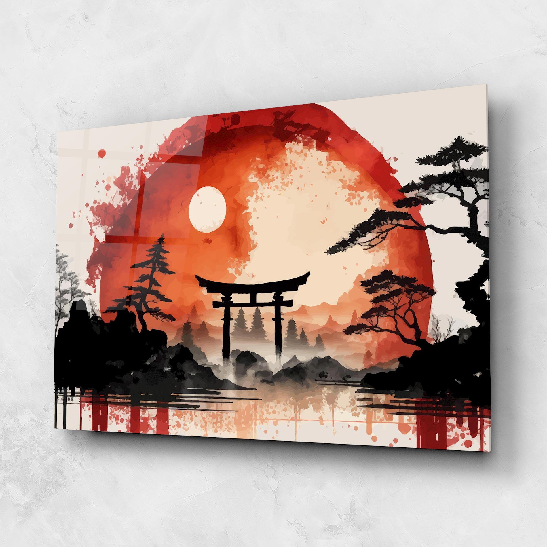 Tablou Sticla Big Asiatic Sun mockup 1