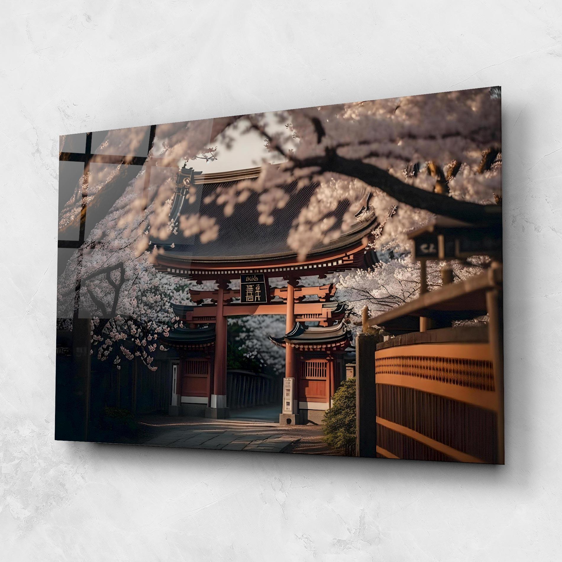 Tablou Sticla Cherry Blossom Garden mockup 1