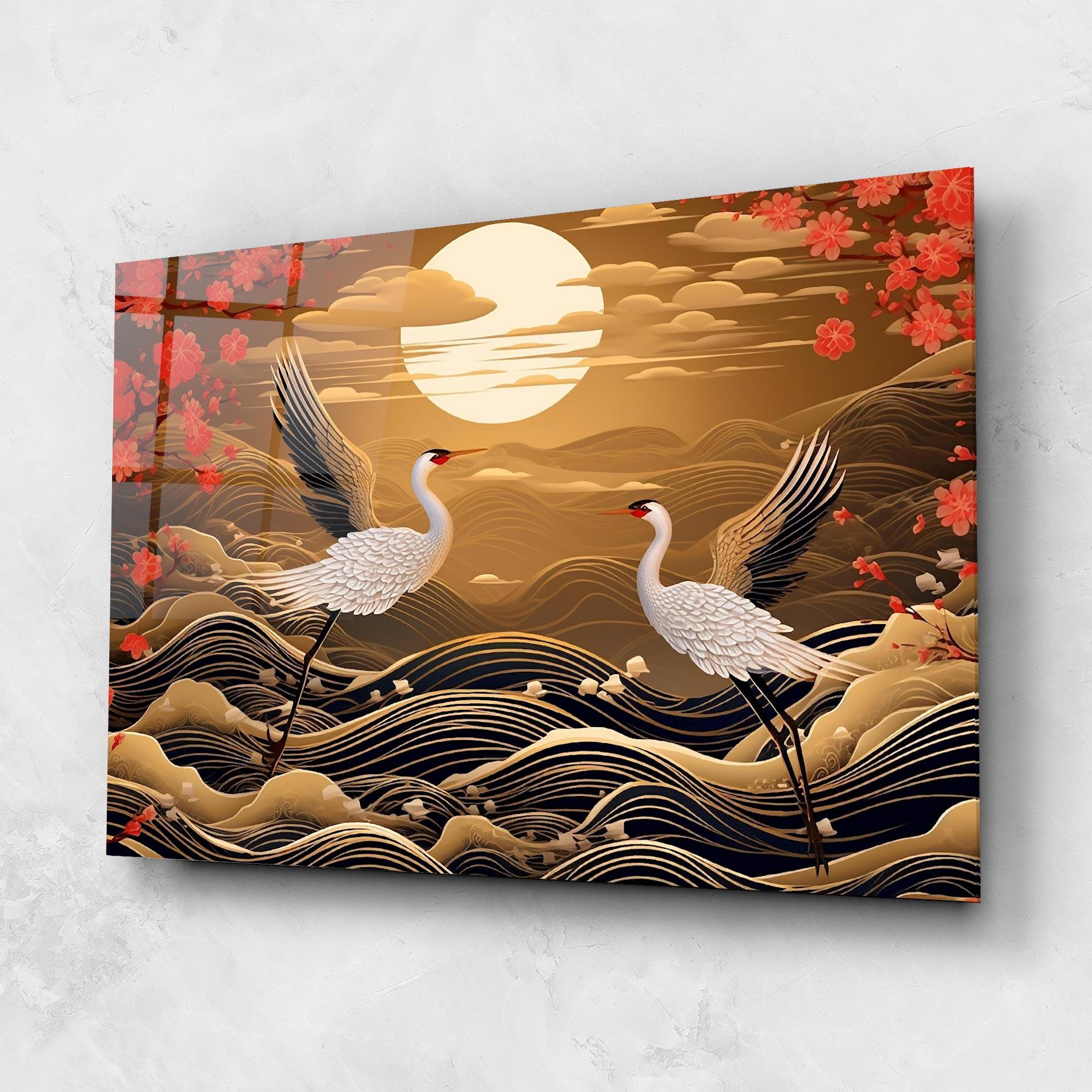Tablou Sticla Chinese Oil Painting mockup 1