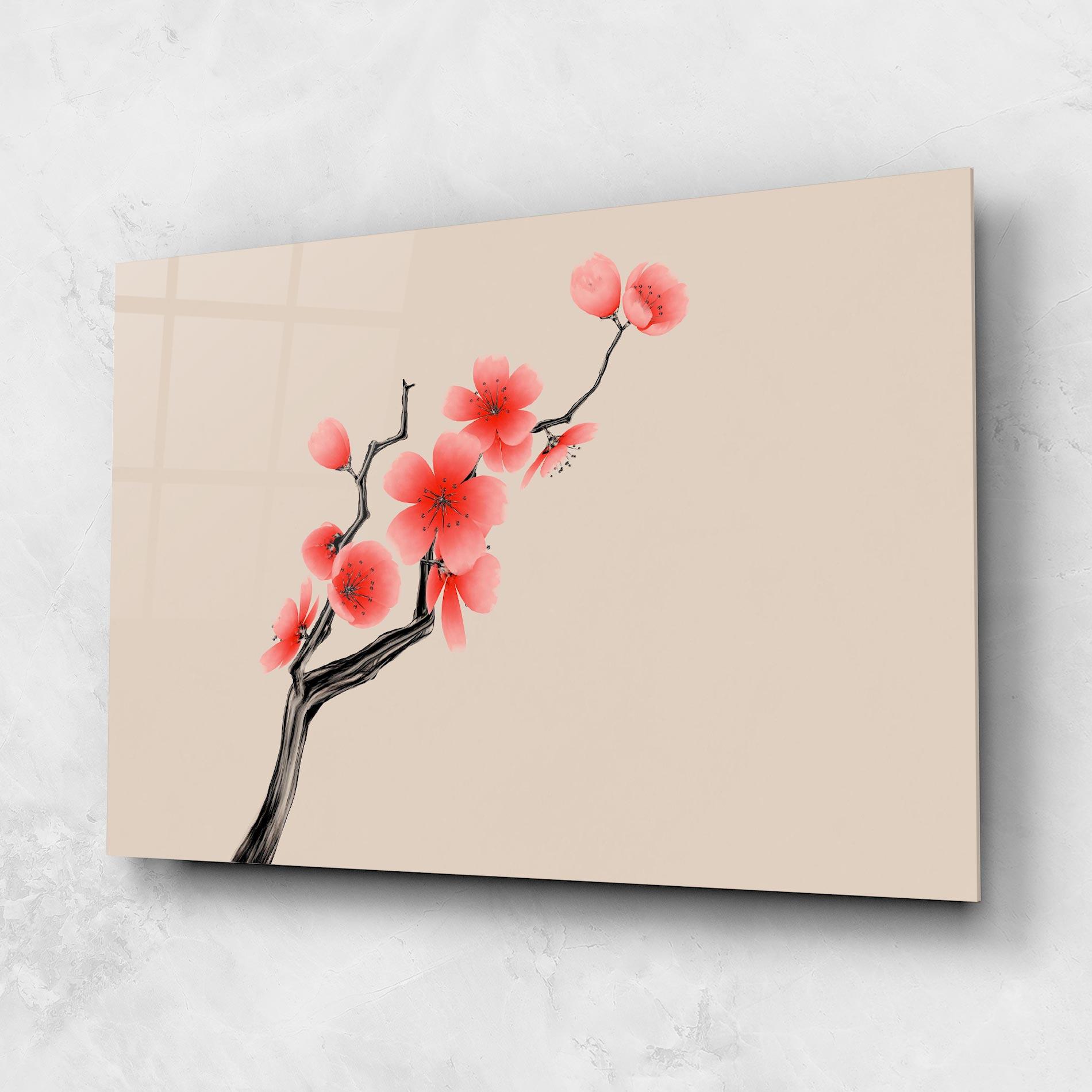 Tablou Sticla Chinese Plum Blossom mockup 1